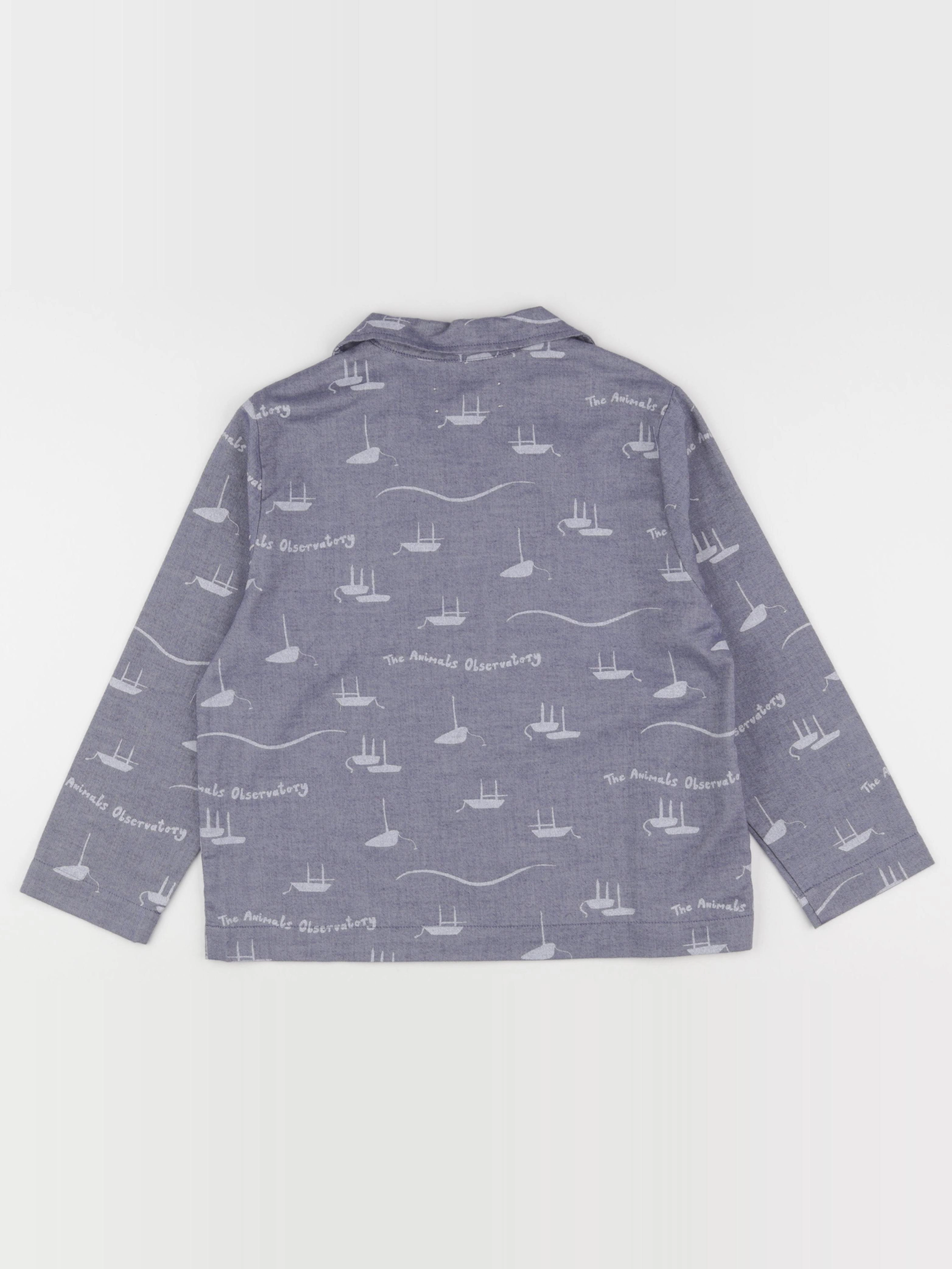 The animals observatory - chemise bleu - 8 ans