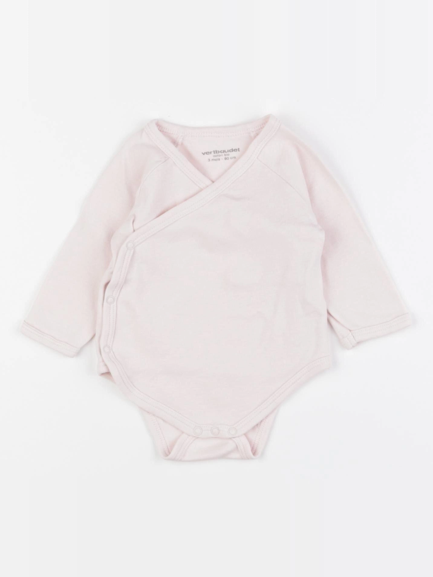 Vertbaudet - body rose - 3 mois