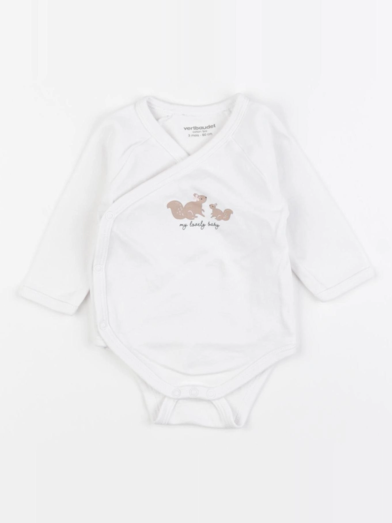 Vertbaudet - body blanc - 3 mois