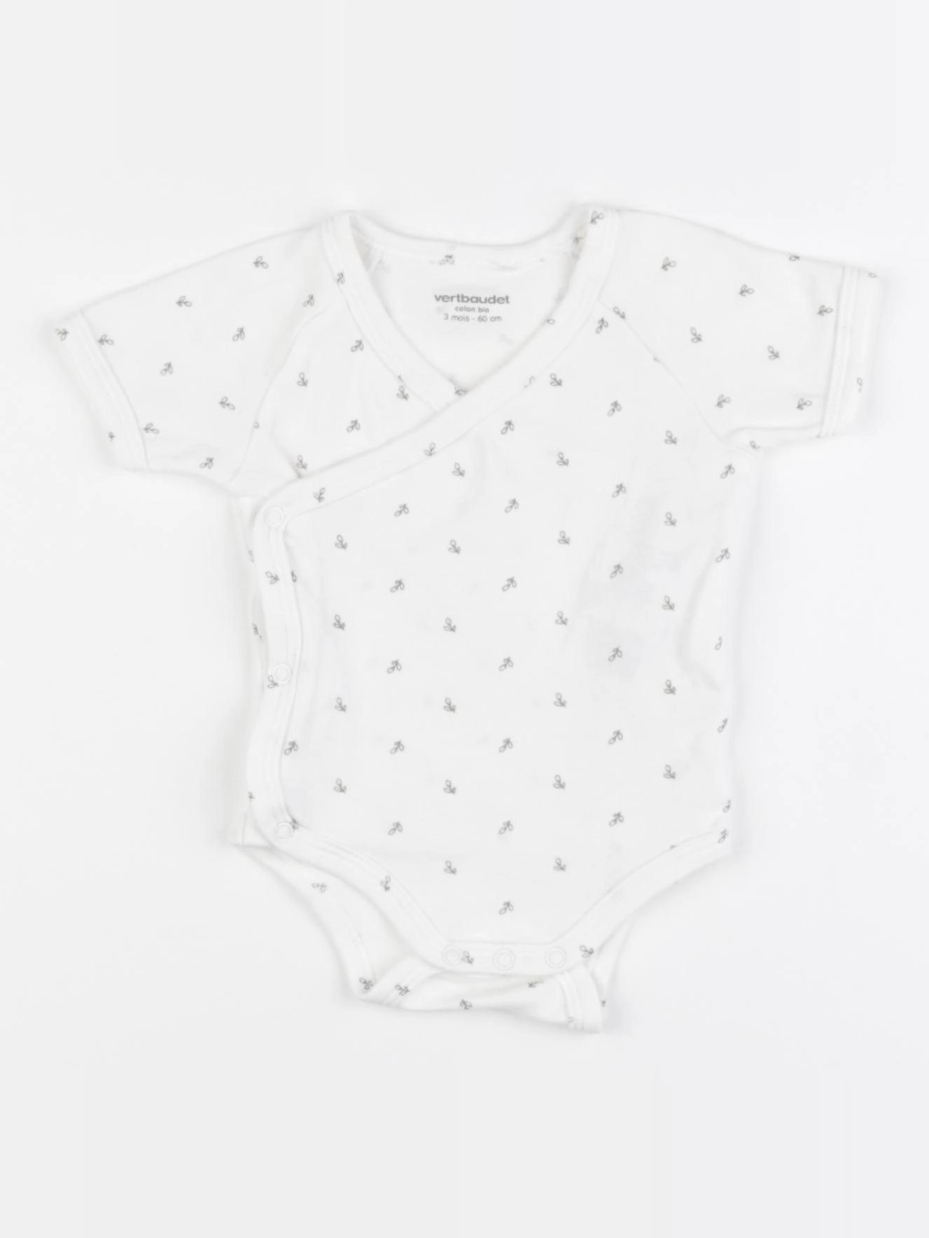 Vertbaudet - body blanc - 3 mois