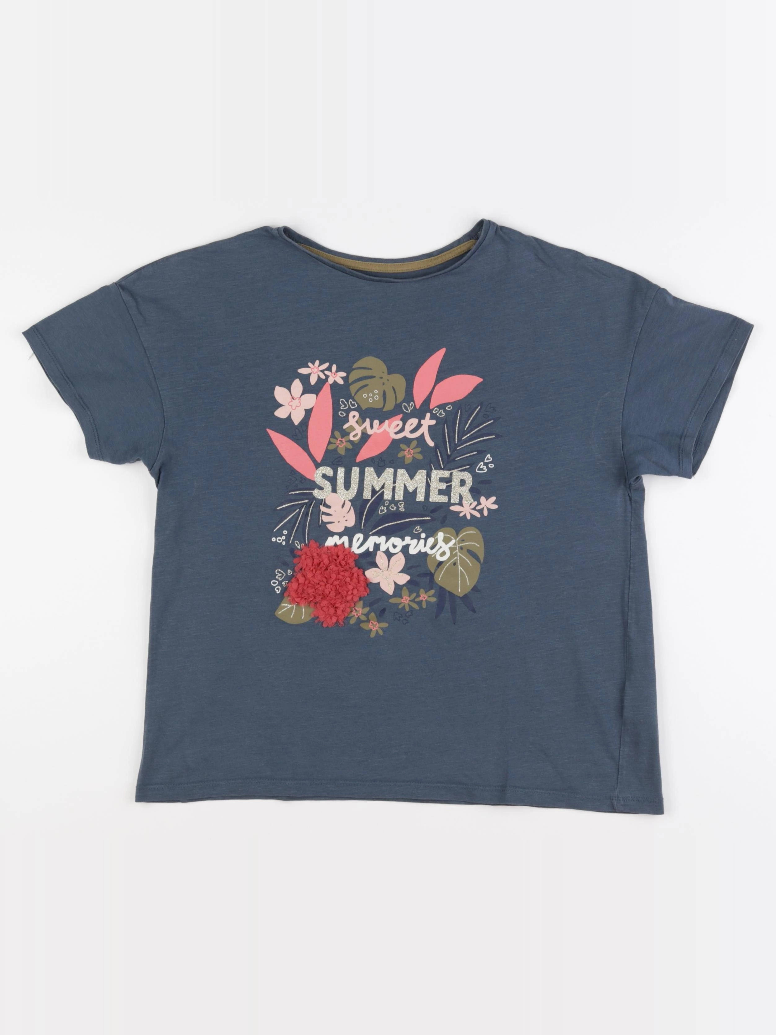 Vertbaudet - tee-shirt bleu - 12 ans