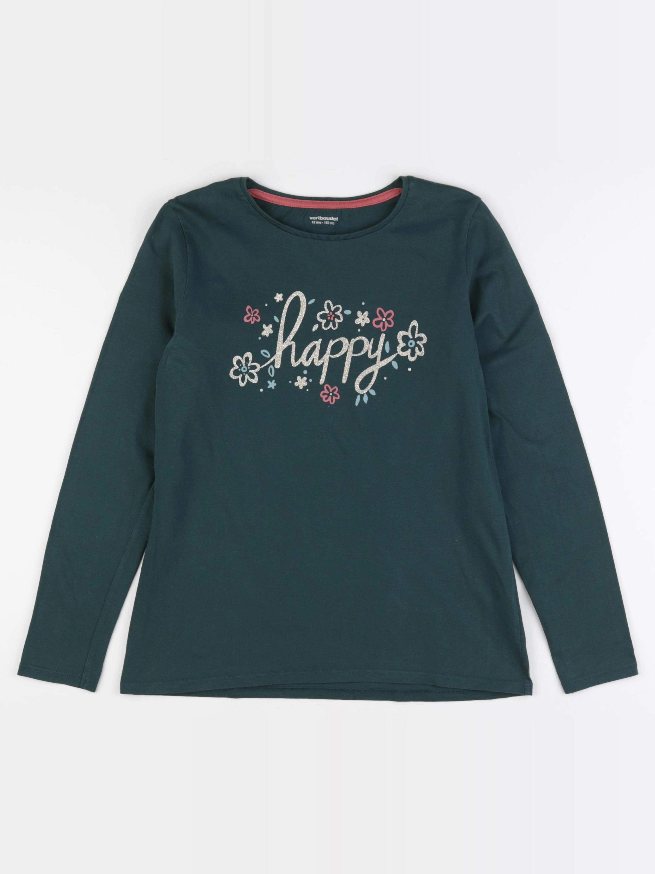 Vertbaudet - tee-shirt vert - 12 ans