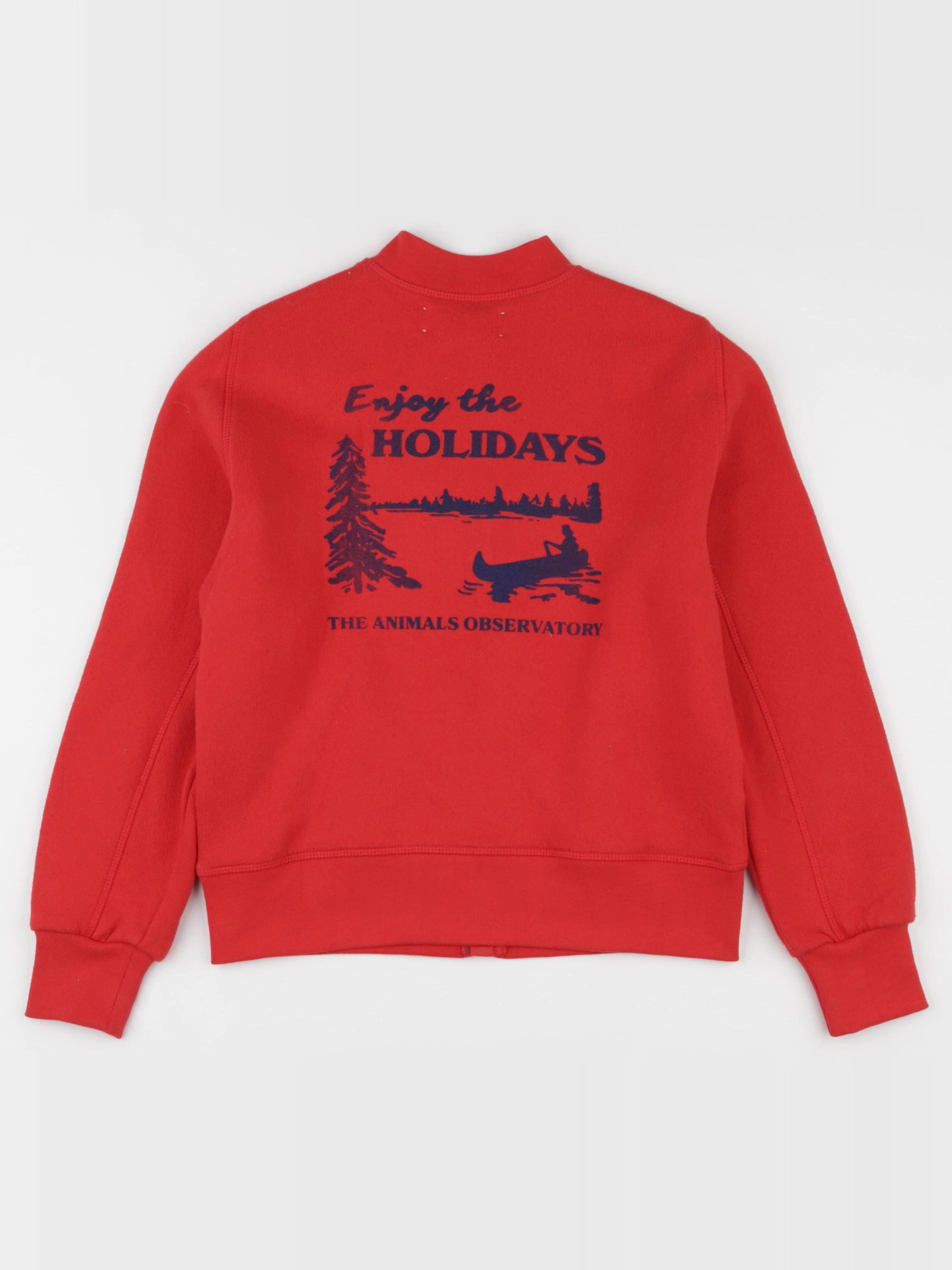 The animals observatory - sweat imprimé au dos rouge - 8 ans