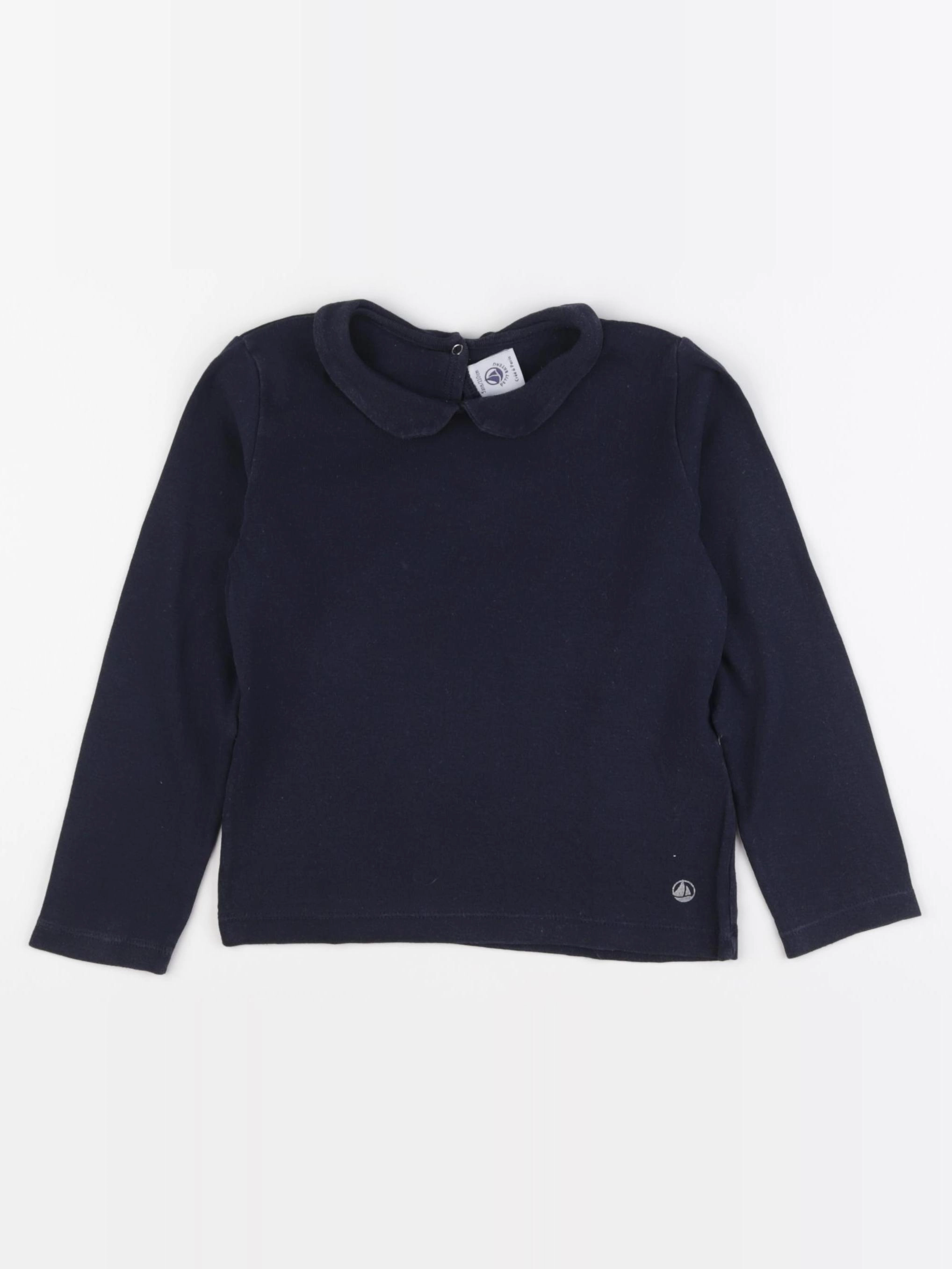 Petit Bateau - tee-shirt bleu - 5 ans