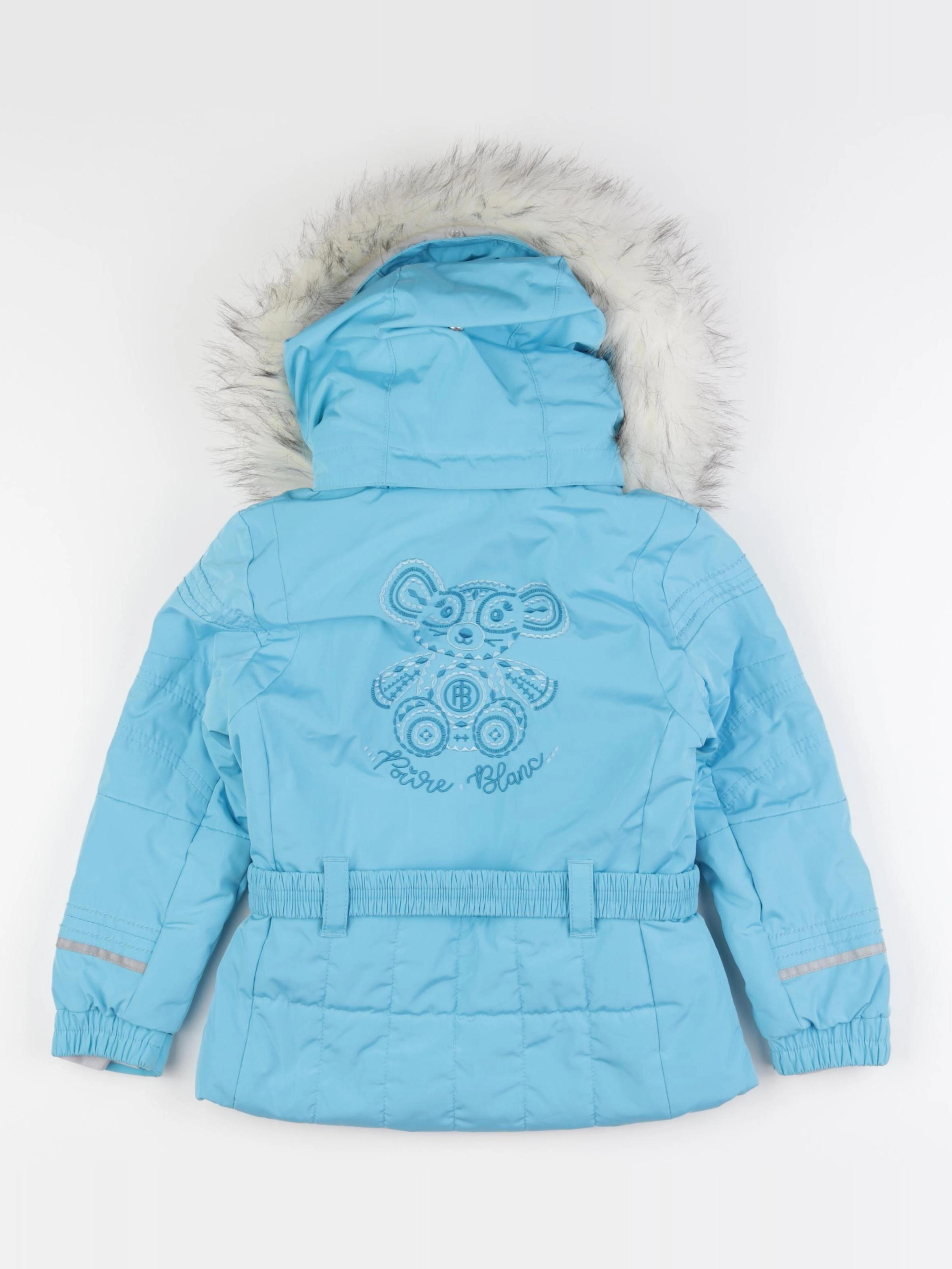 Poivre Blanc Ski - manteau de ski imprimé au dos bleu - 4/5 ans