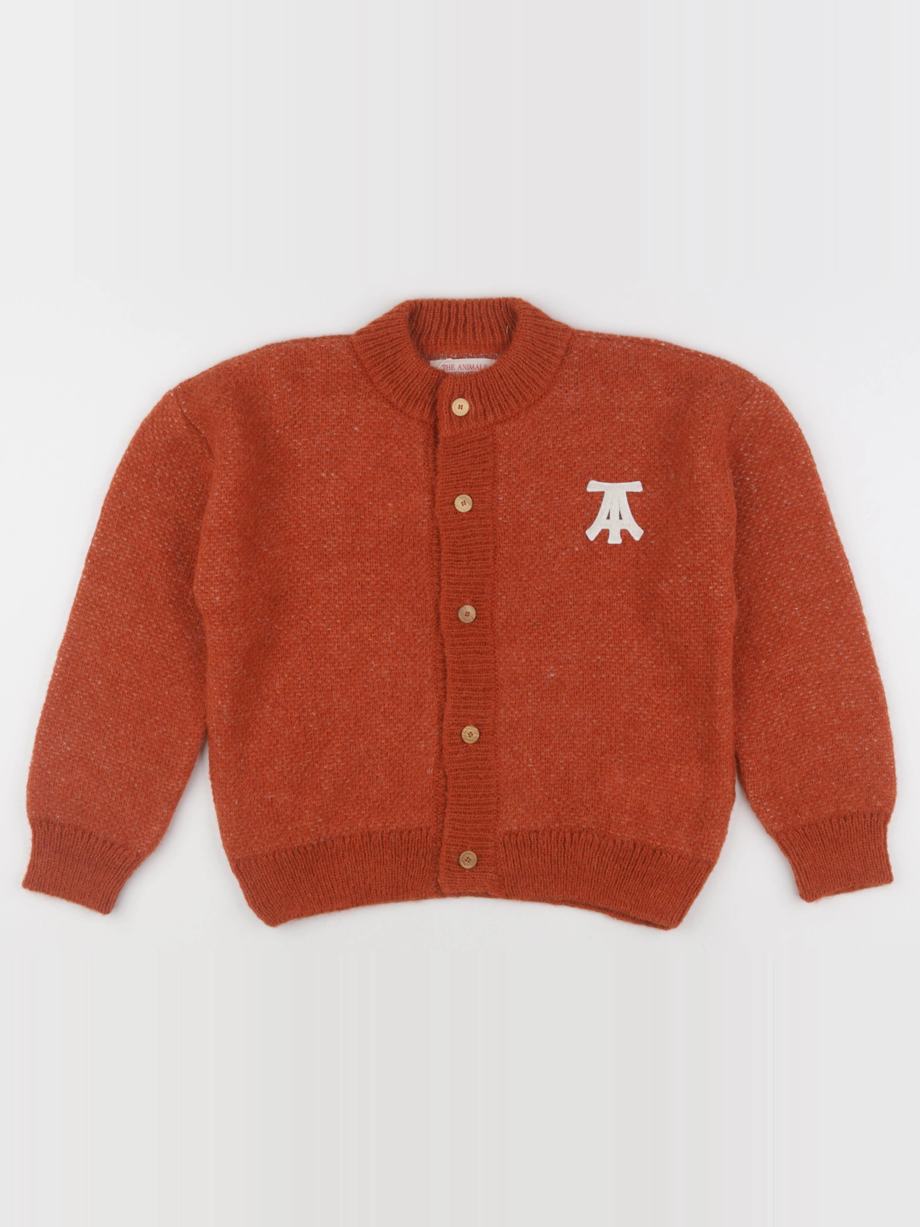The animals observatory - Plain Toucan Cardigan Deep Orange - 6 ans