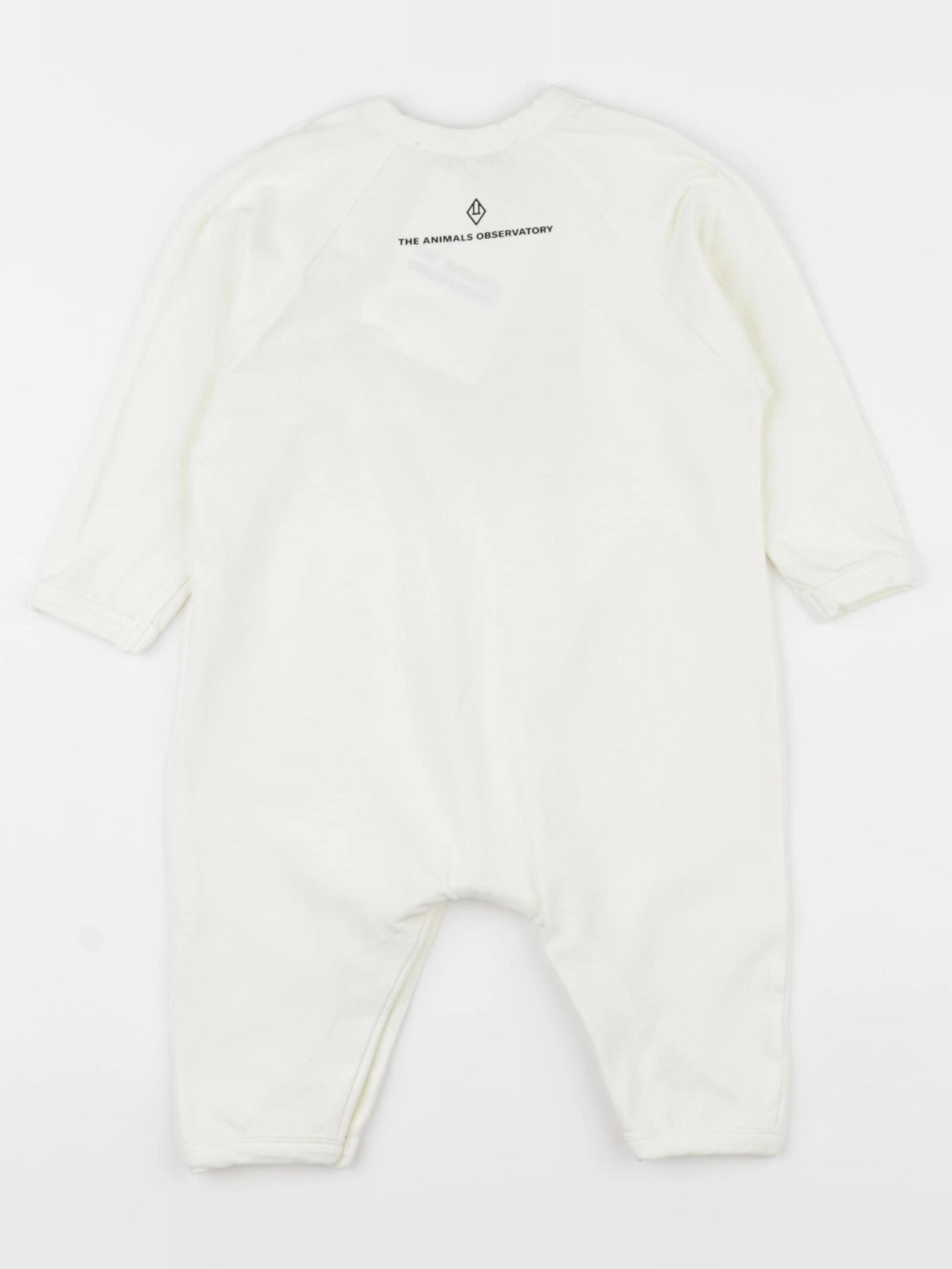 The animals observatory - pyjama coton blanc - 6 mois