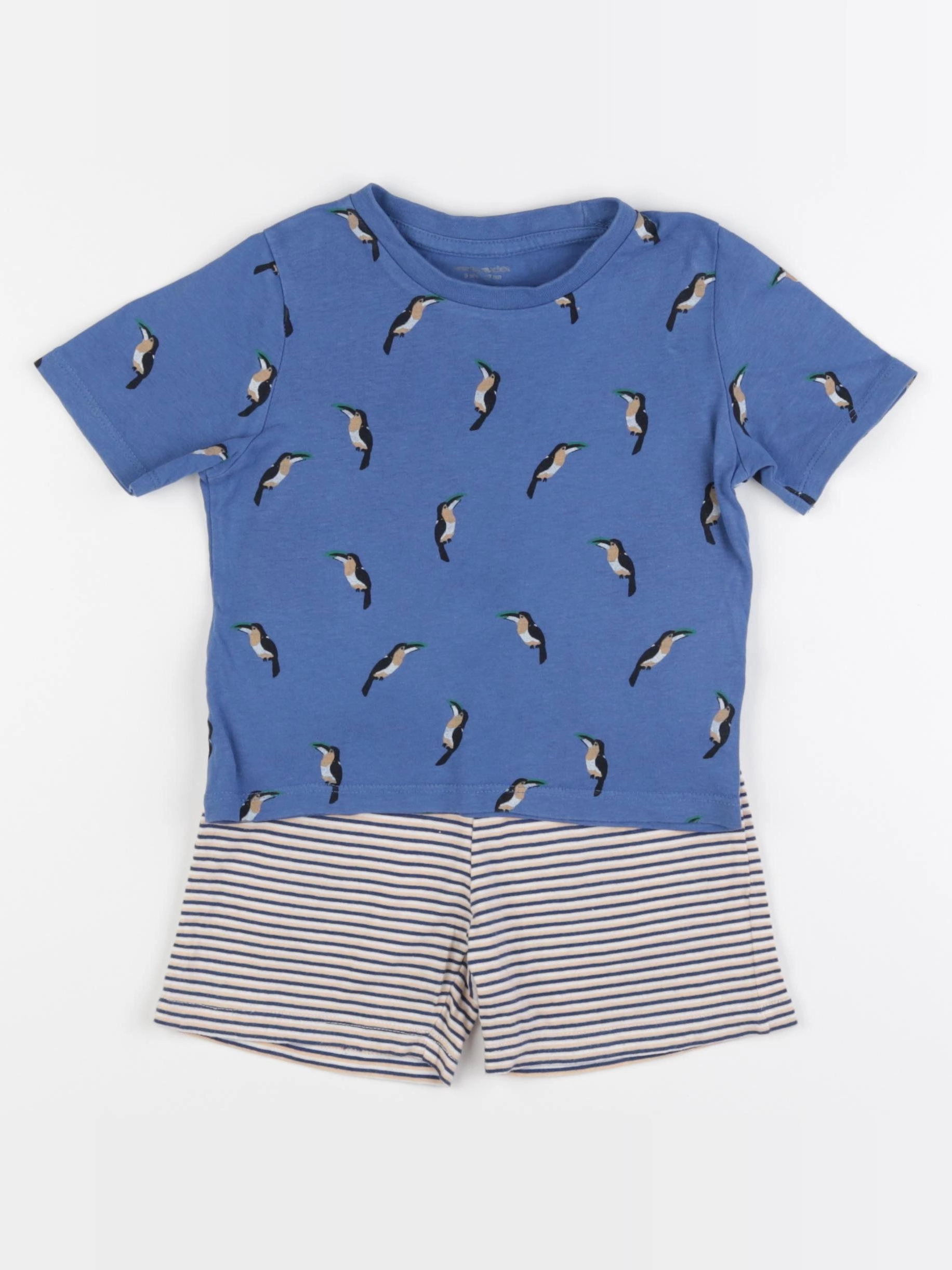 Vertbaudet - pyjama coton bleu - 3 ans
