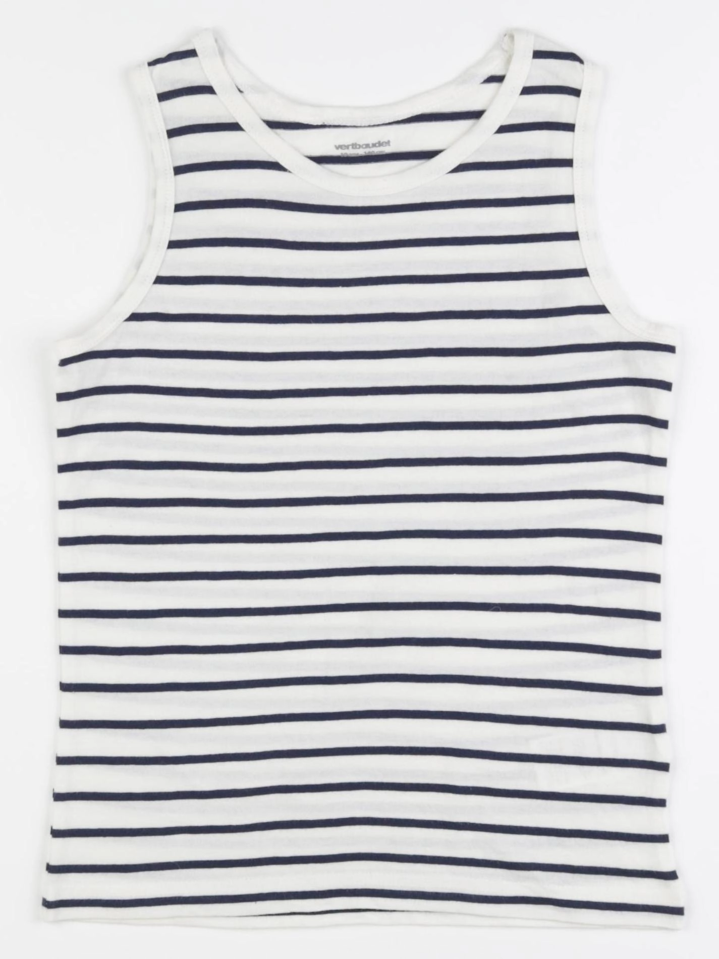 Vertbaudet - maillot de corps blanc, bleu - 10 ans