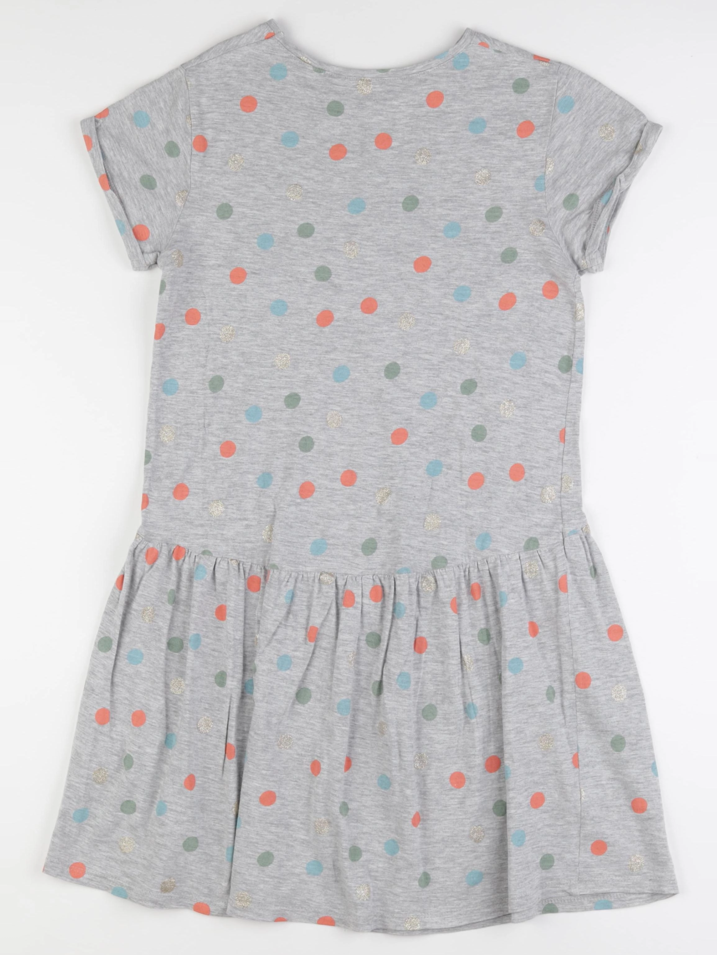 Vertbaudet - robe gris, or - 12 ans