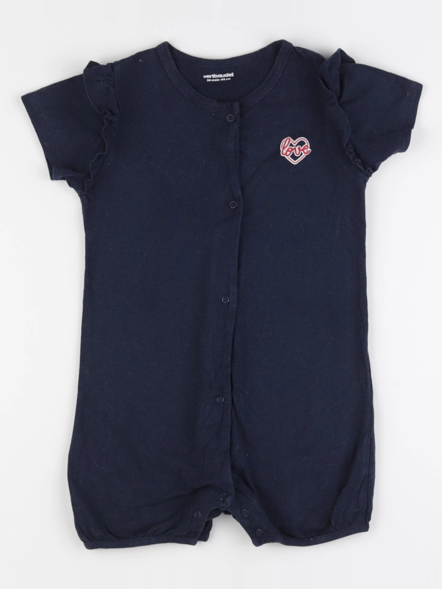 Vertbaudet - pyjama coton bleu - 3 ans