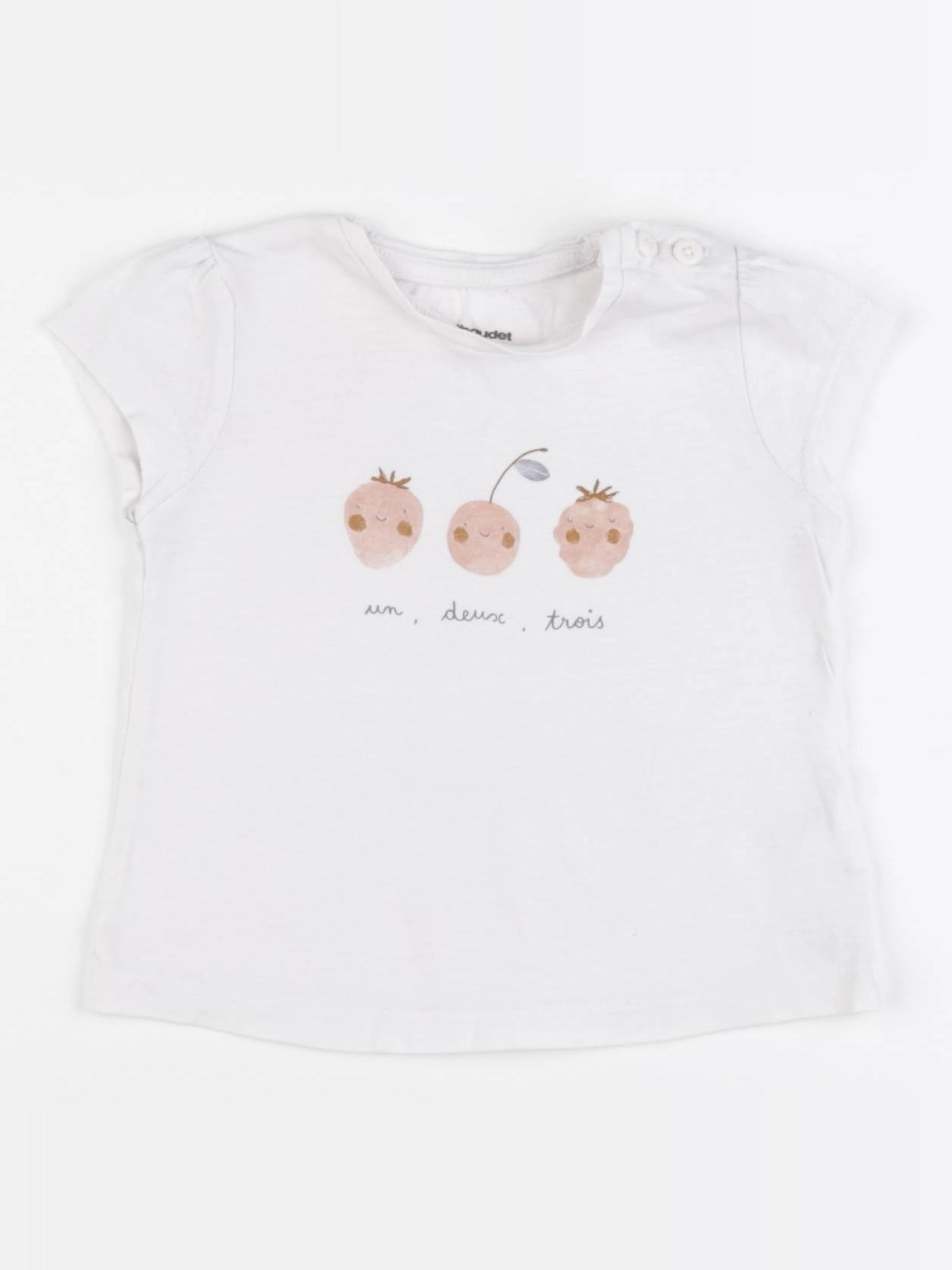 Vertbaudet - tee-shirt blanc - 6 mois
