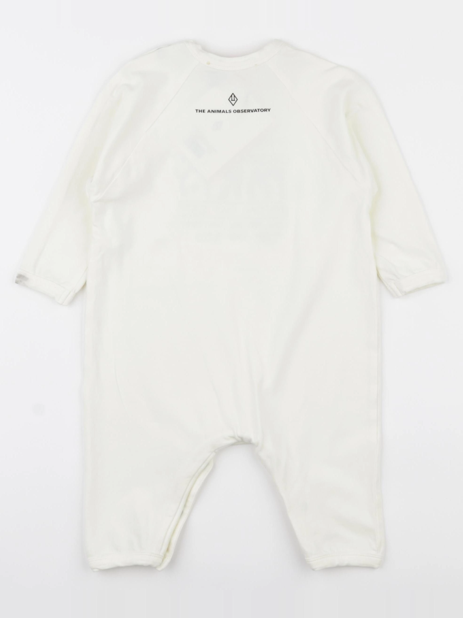The animals observatory - pyjama coton blanc - 6 mois