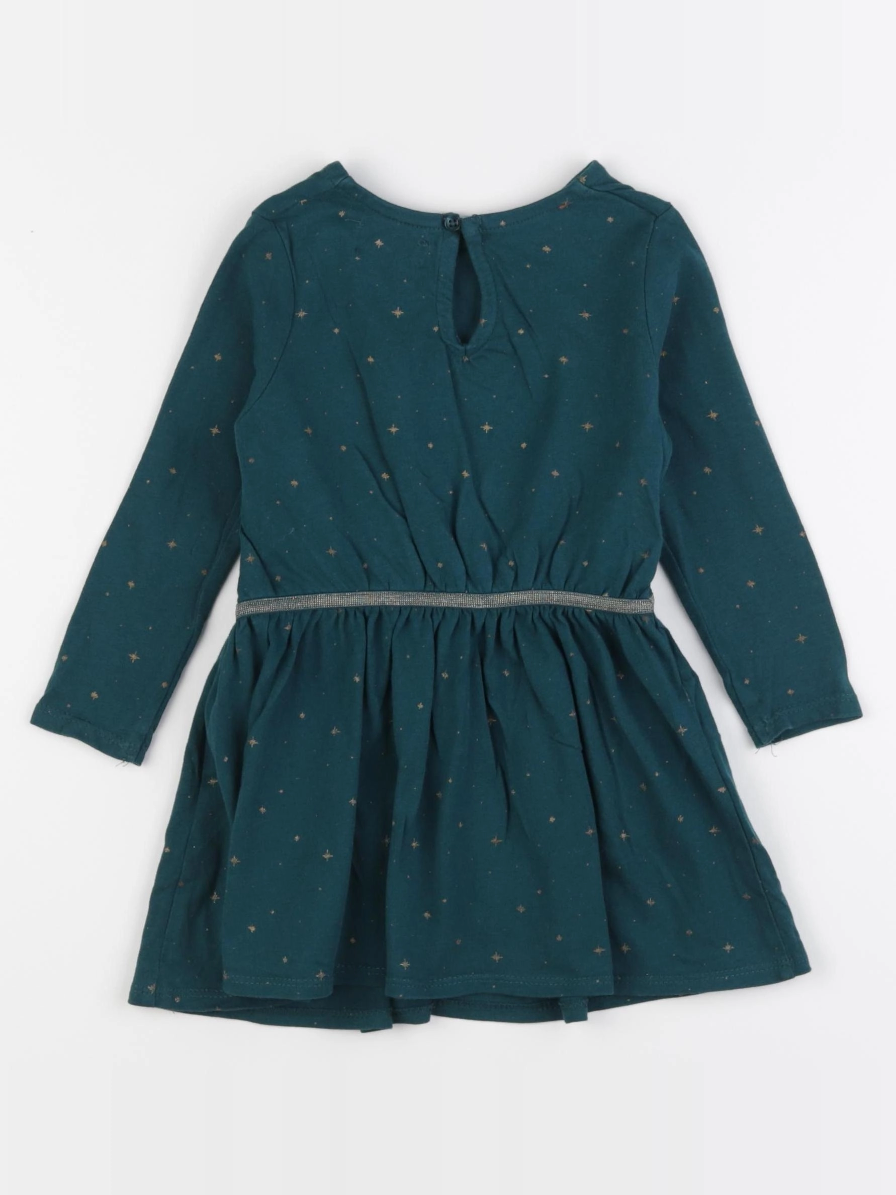 Vertbaudet - robe or, vert - 2 ans