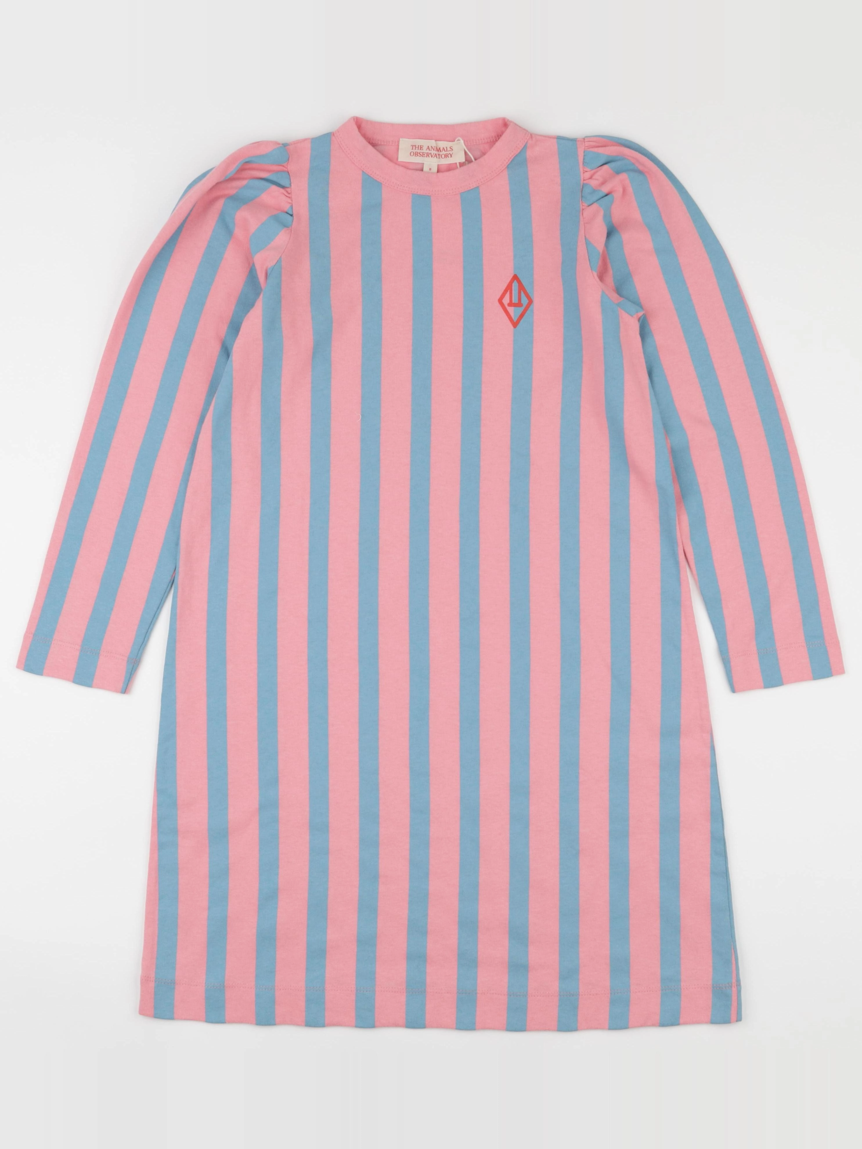 The animals observatory - robe imprimé au dos bleu, rose - 8 ans