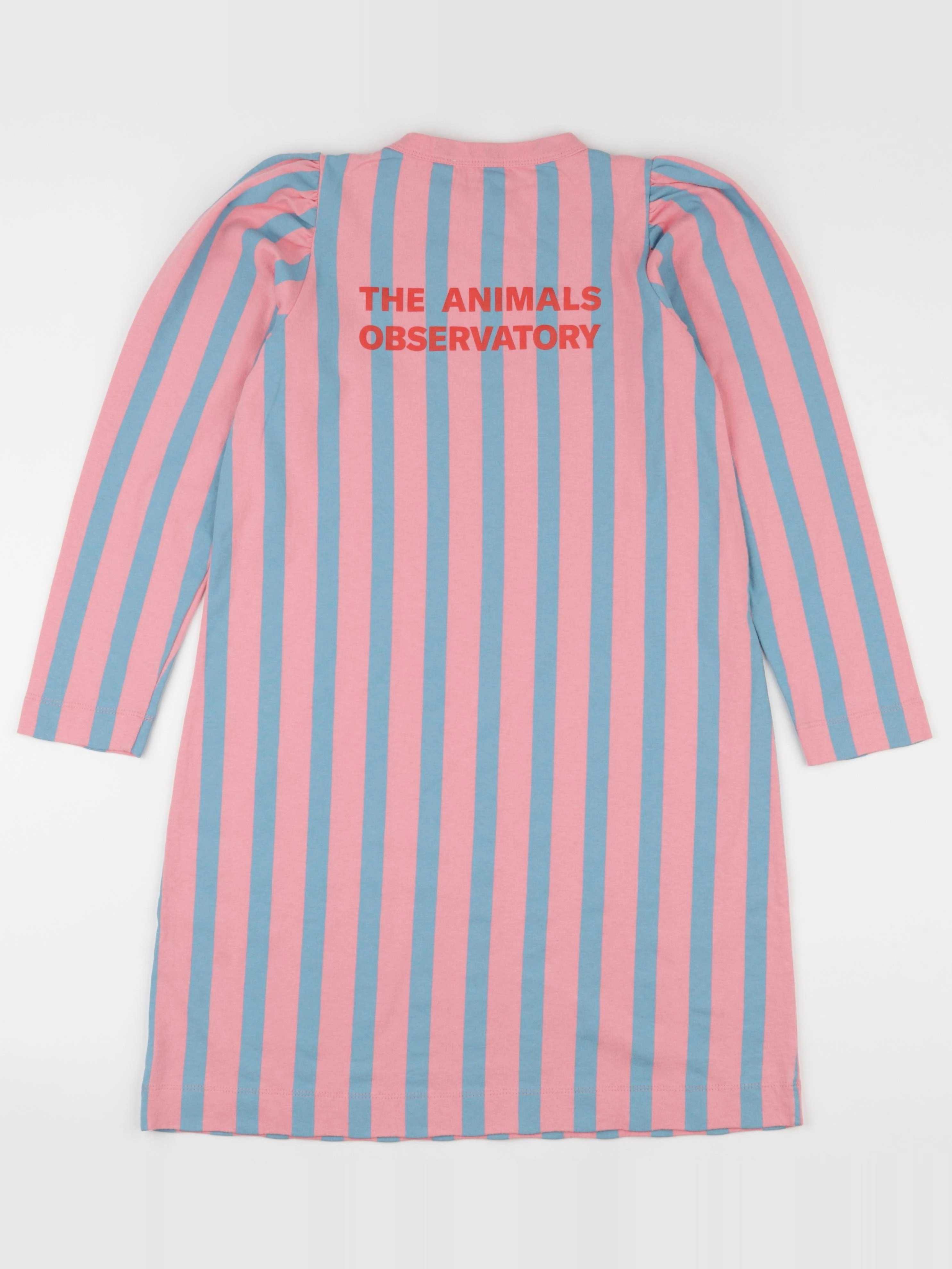 The animals observatory - robe imprimé au dos bleu, rose - 8 ans