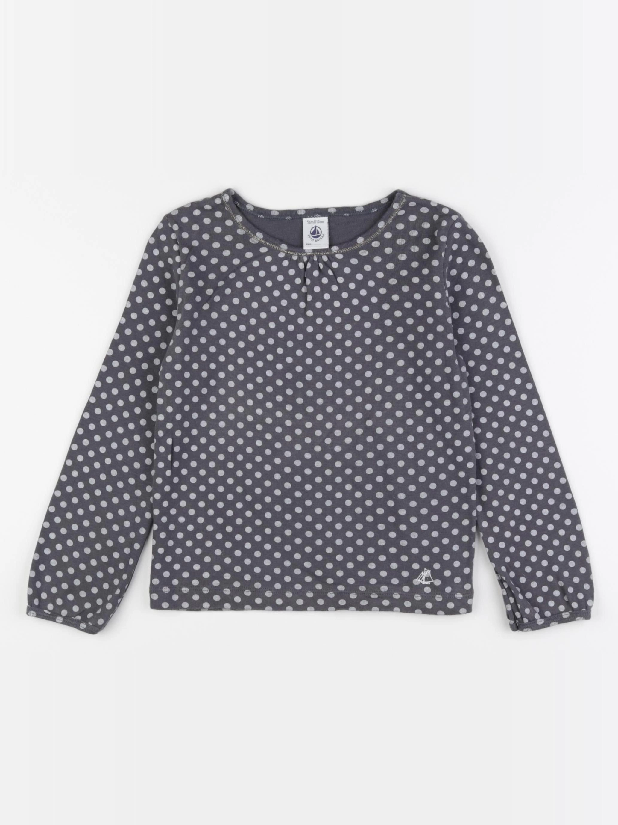 Petit Bateau - tee-shirt taupe, or - 5 ans