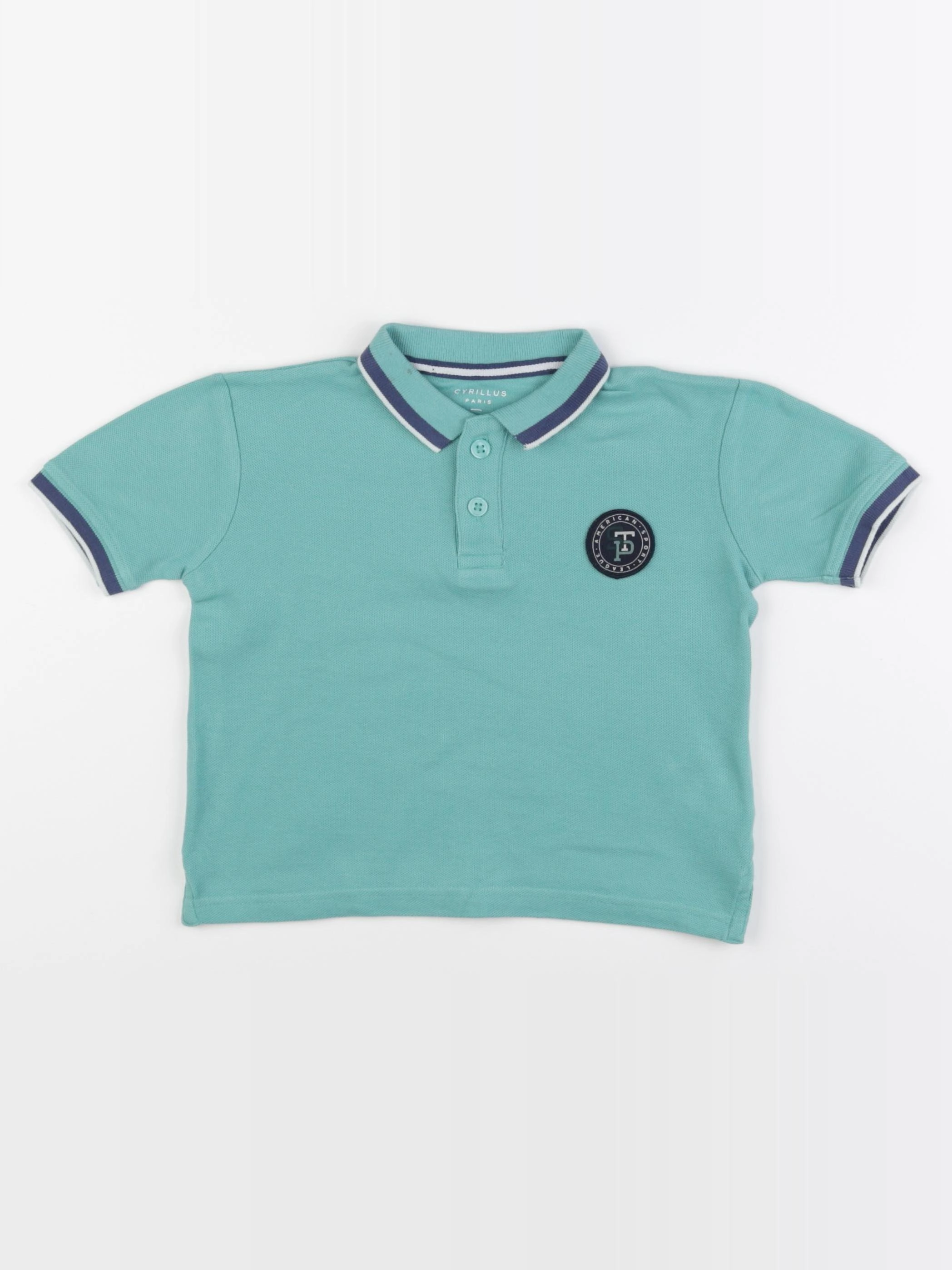 Cyrillus - polo bleu - 4 ans