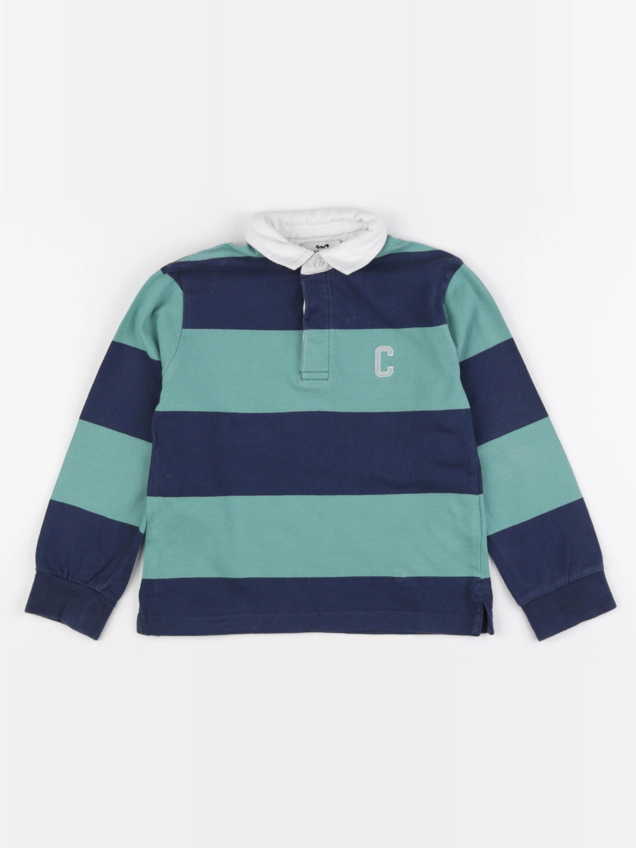 Cyrillus - polo bleu, vert - 4 ans