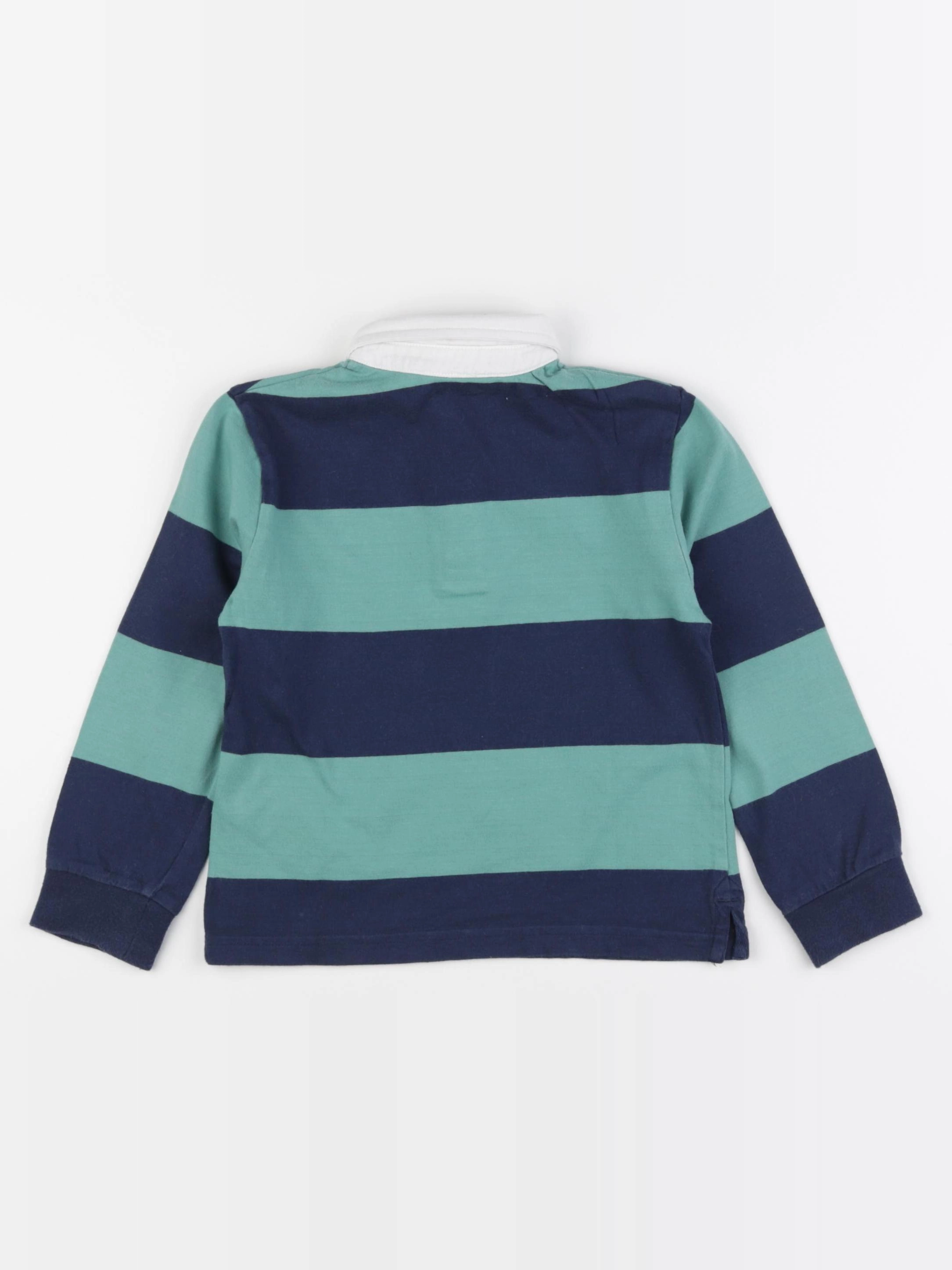 Cyrillus - polo bleu, vert - 4 ans
