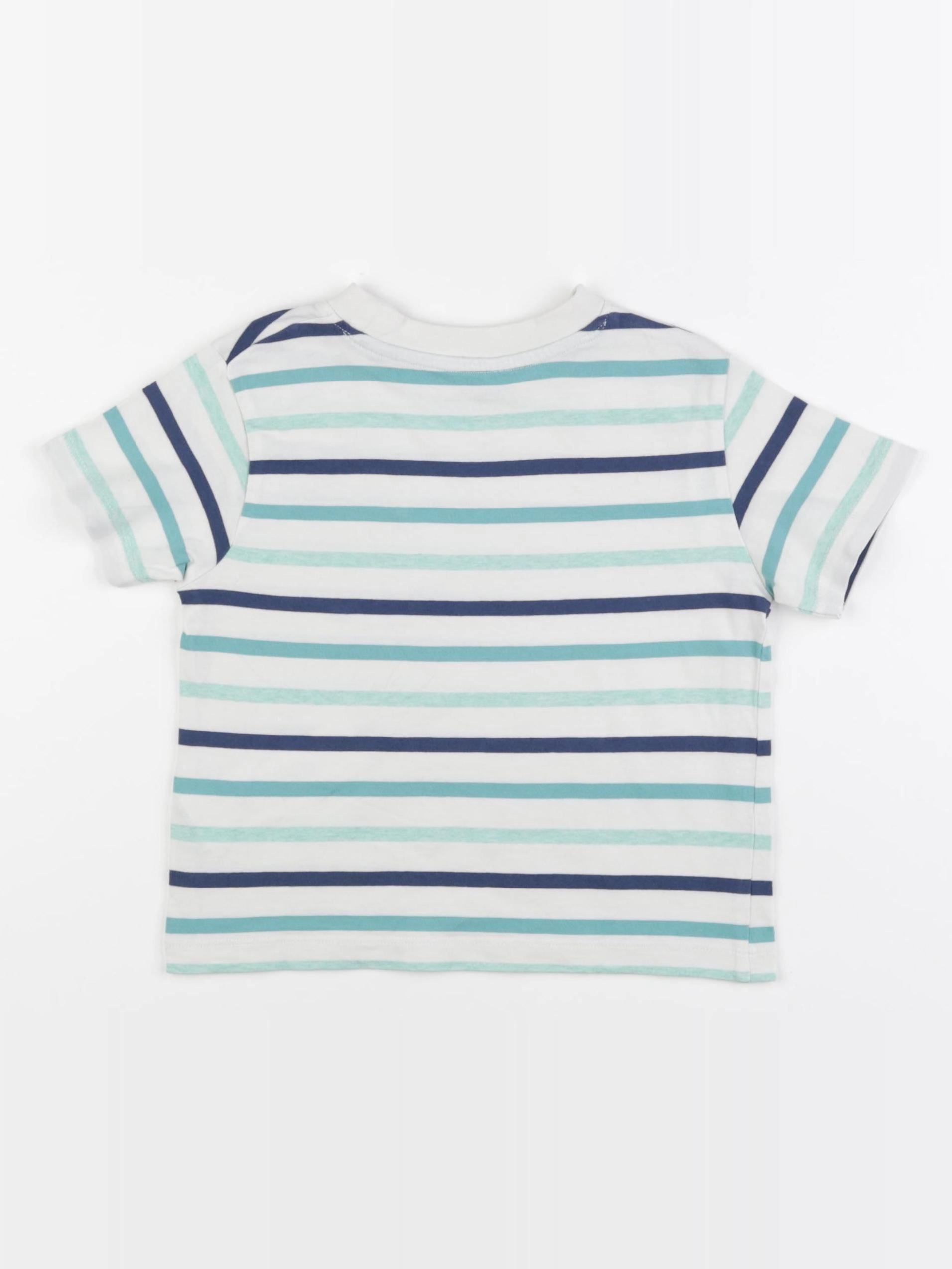 Cyrillus - tee-shirt blanc, bleu - 4 ans