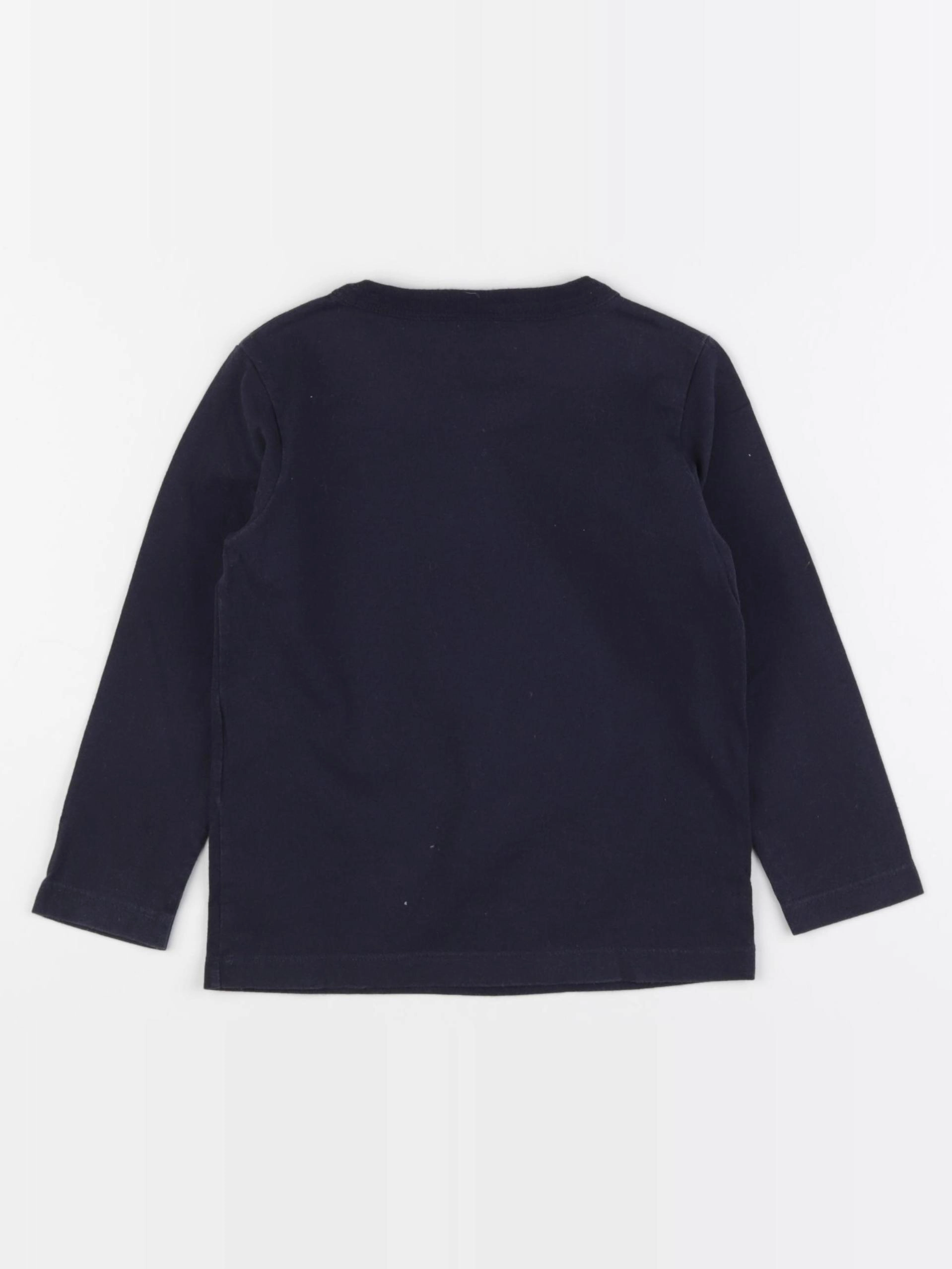Petit Bateau - tee-shirt bleu - 4 ans