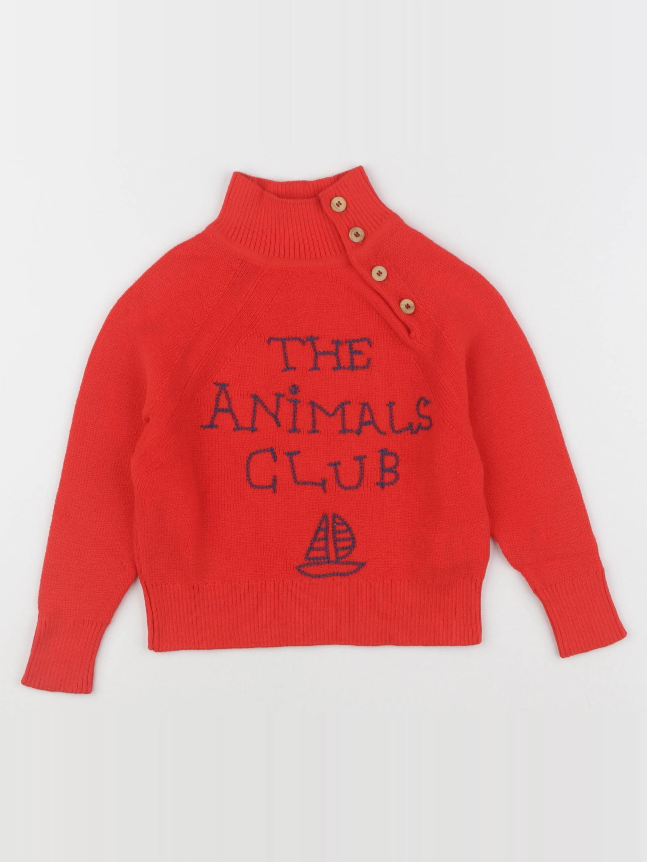 The animals observatory - pull rouge RAVEN - 2 ans