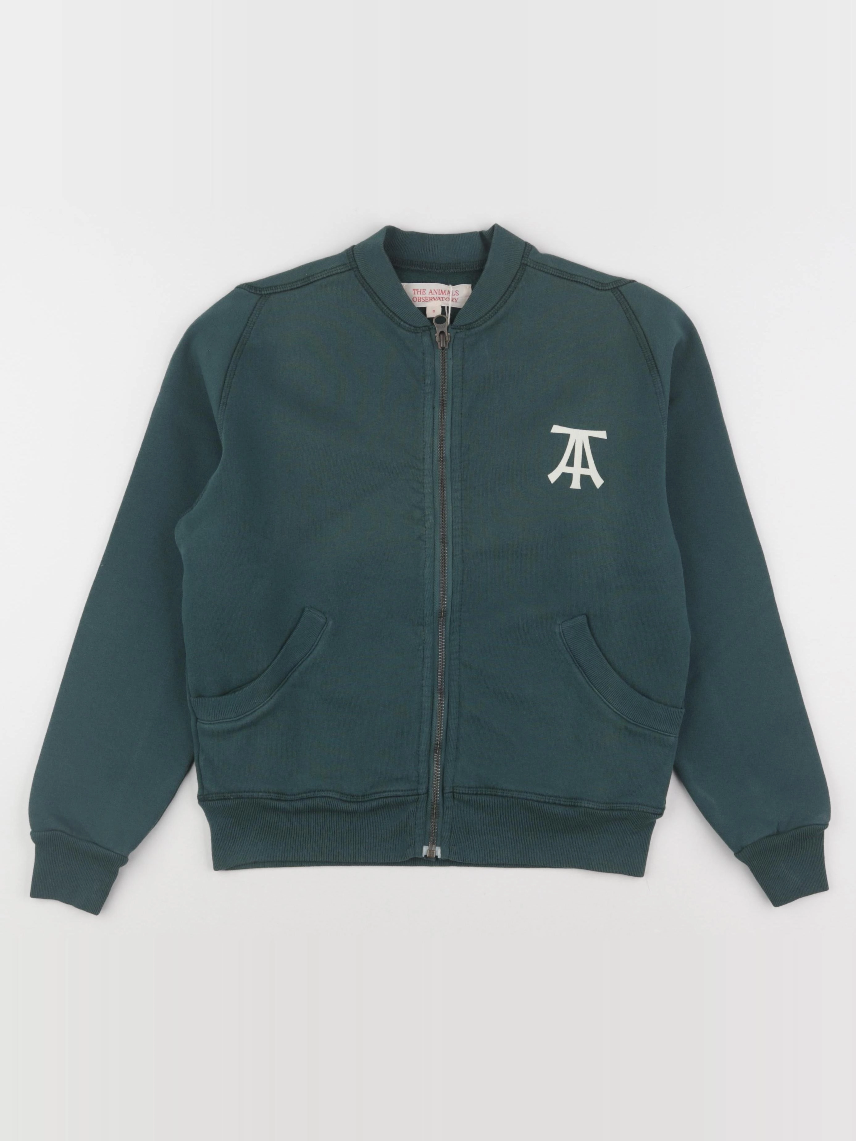 The animals observatory - sweat ZEBRA imprimé au dos vert - 8 ans