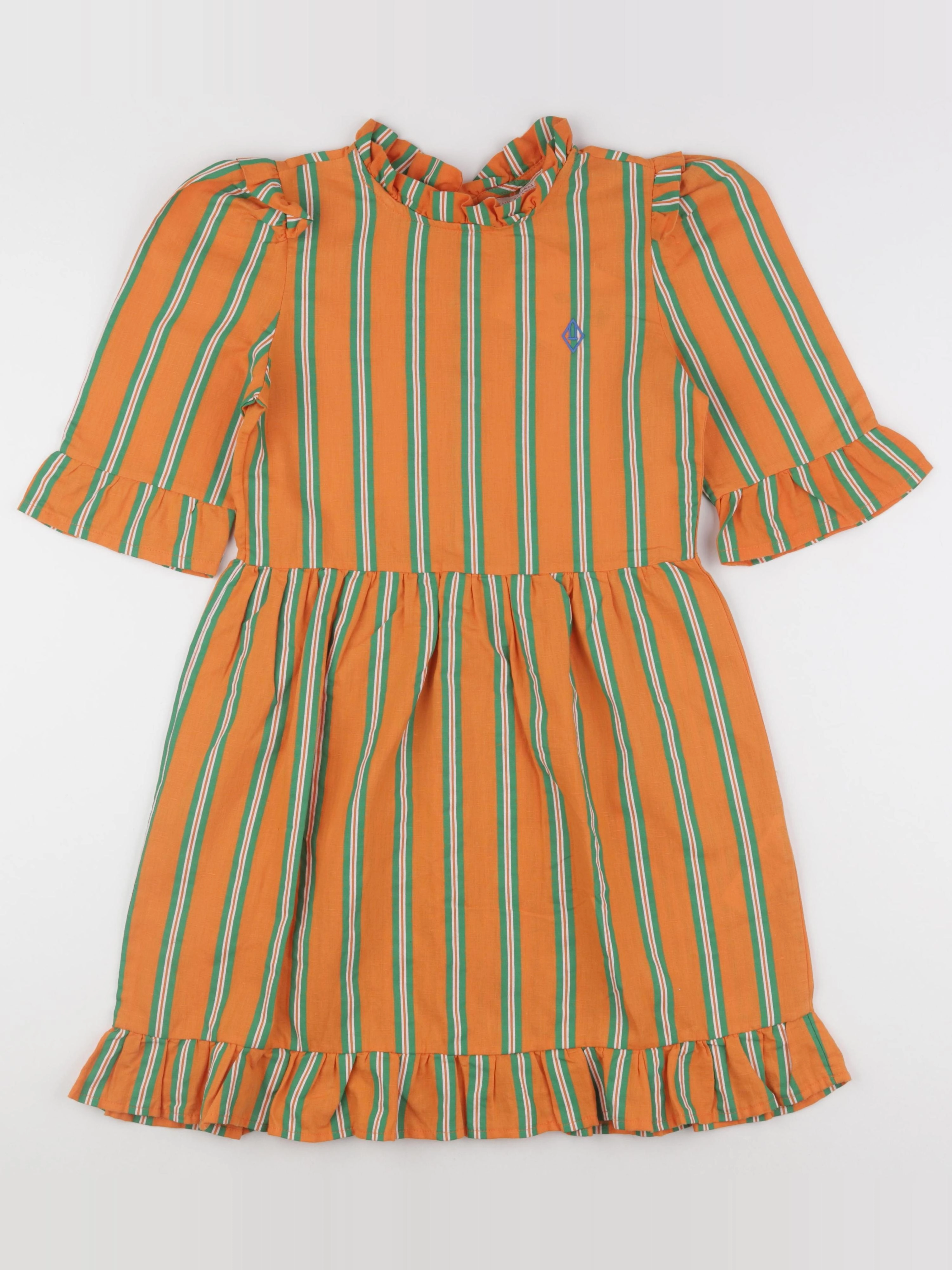 The animals observatory - robe TORTOISE orange, vert - 12 ans