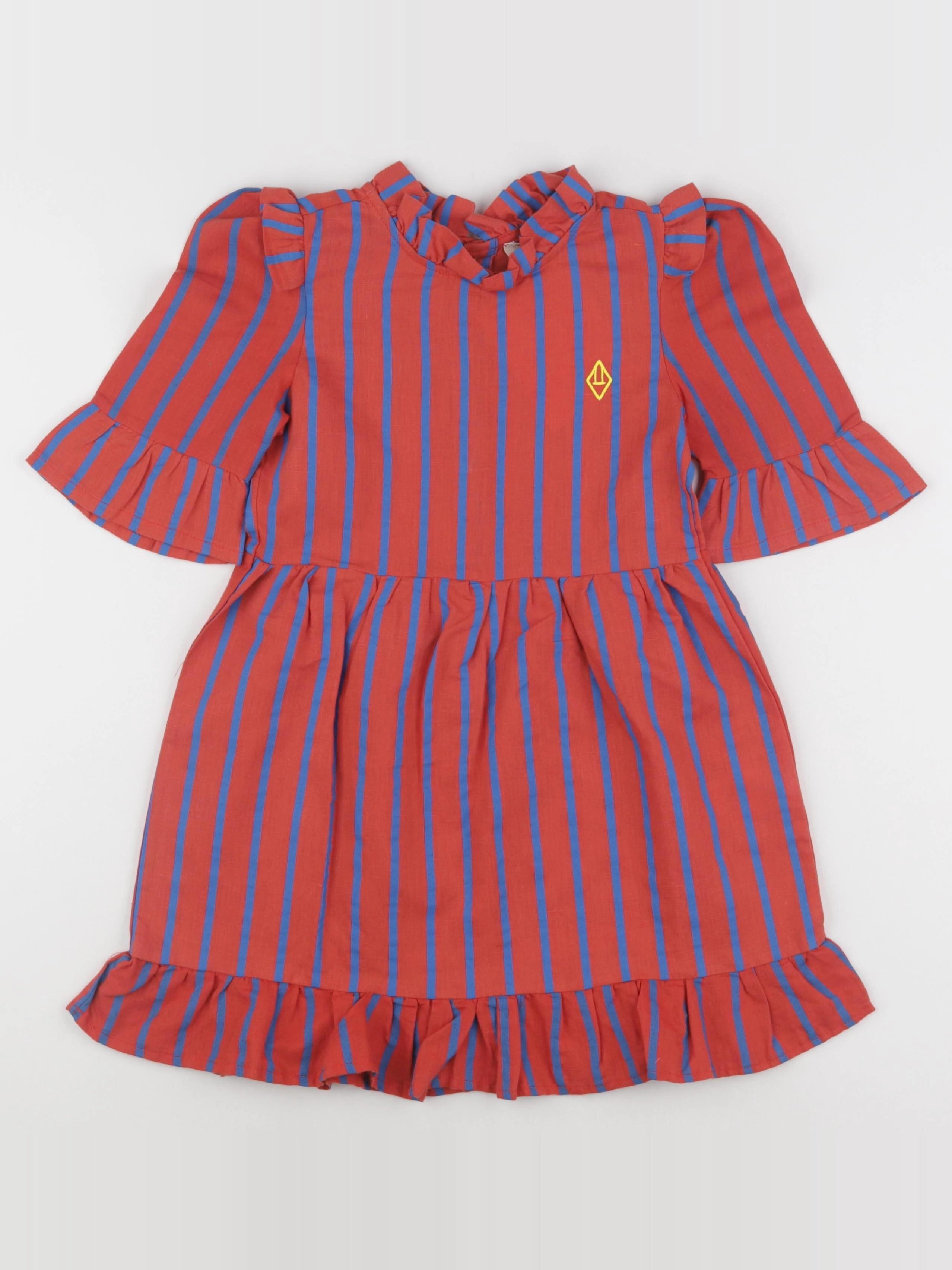 The animals observatory - robe TORTOISE rouge, bleu - 12 ans