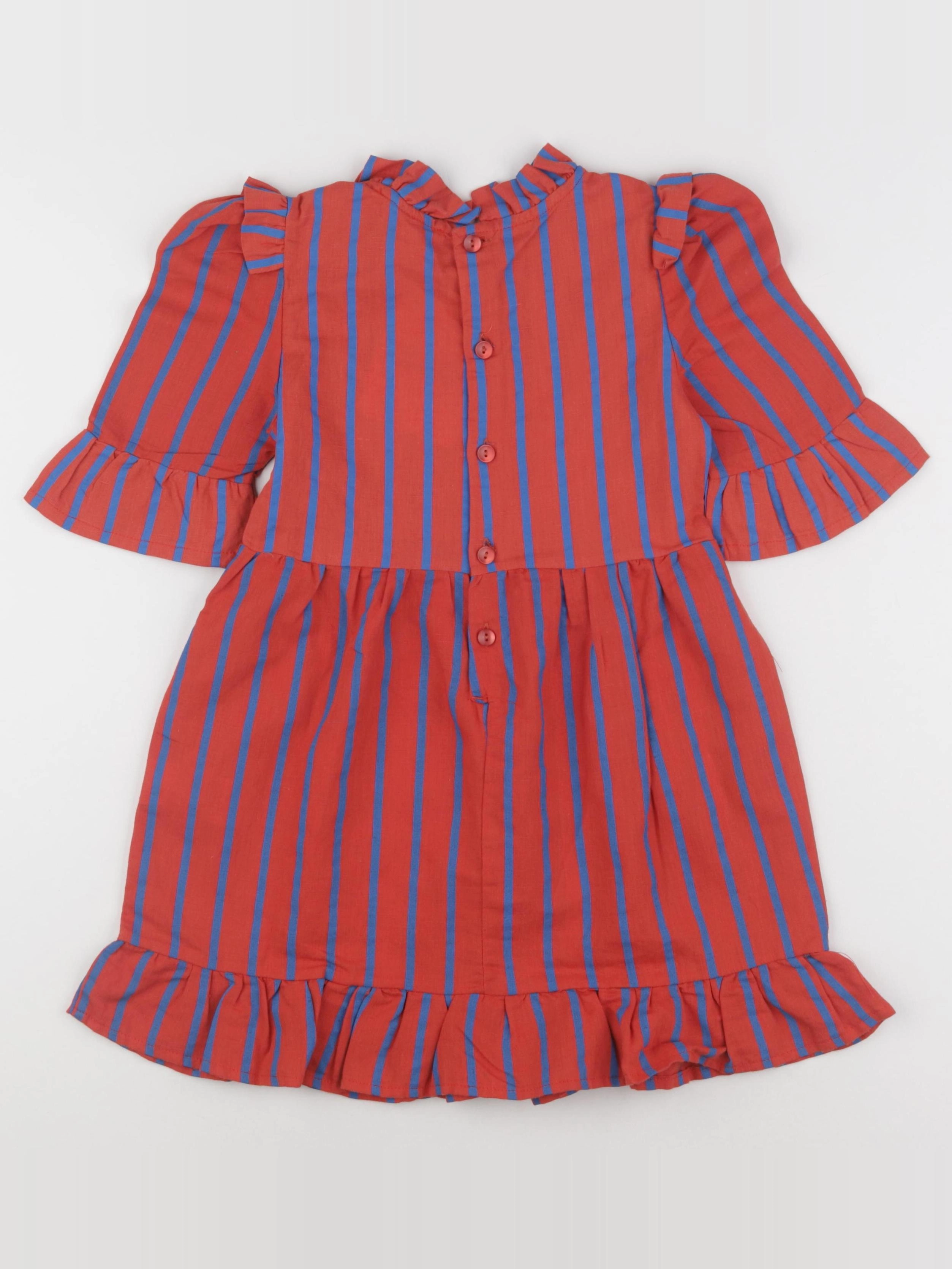 The animals observatory - robe TORTOISE rouge, bleu - 12 ans