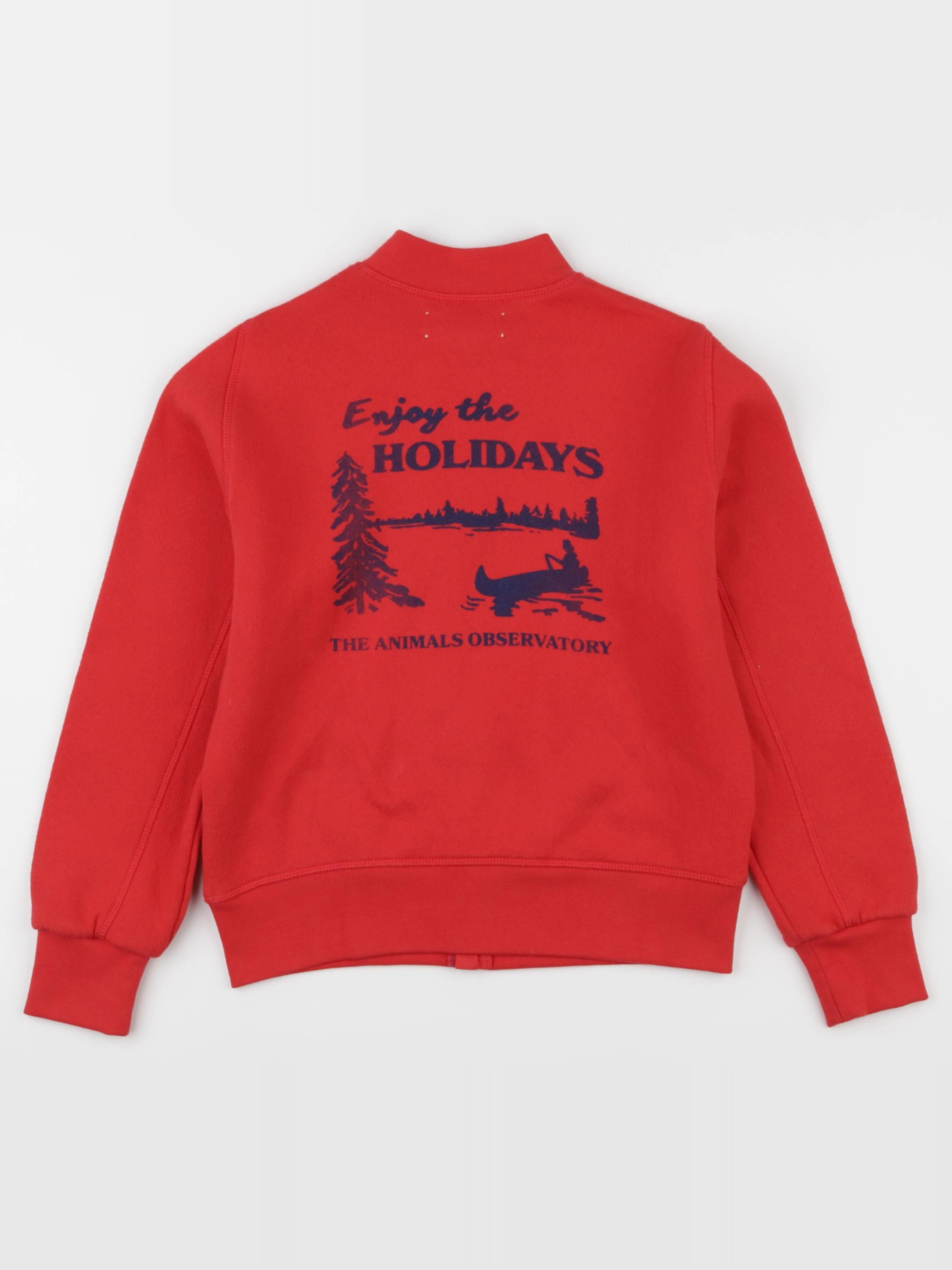 The animals observatory - sweat imprimé au dos rouge - 8 ans