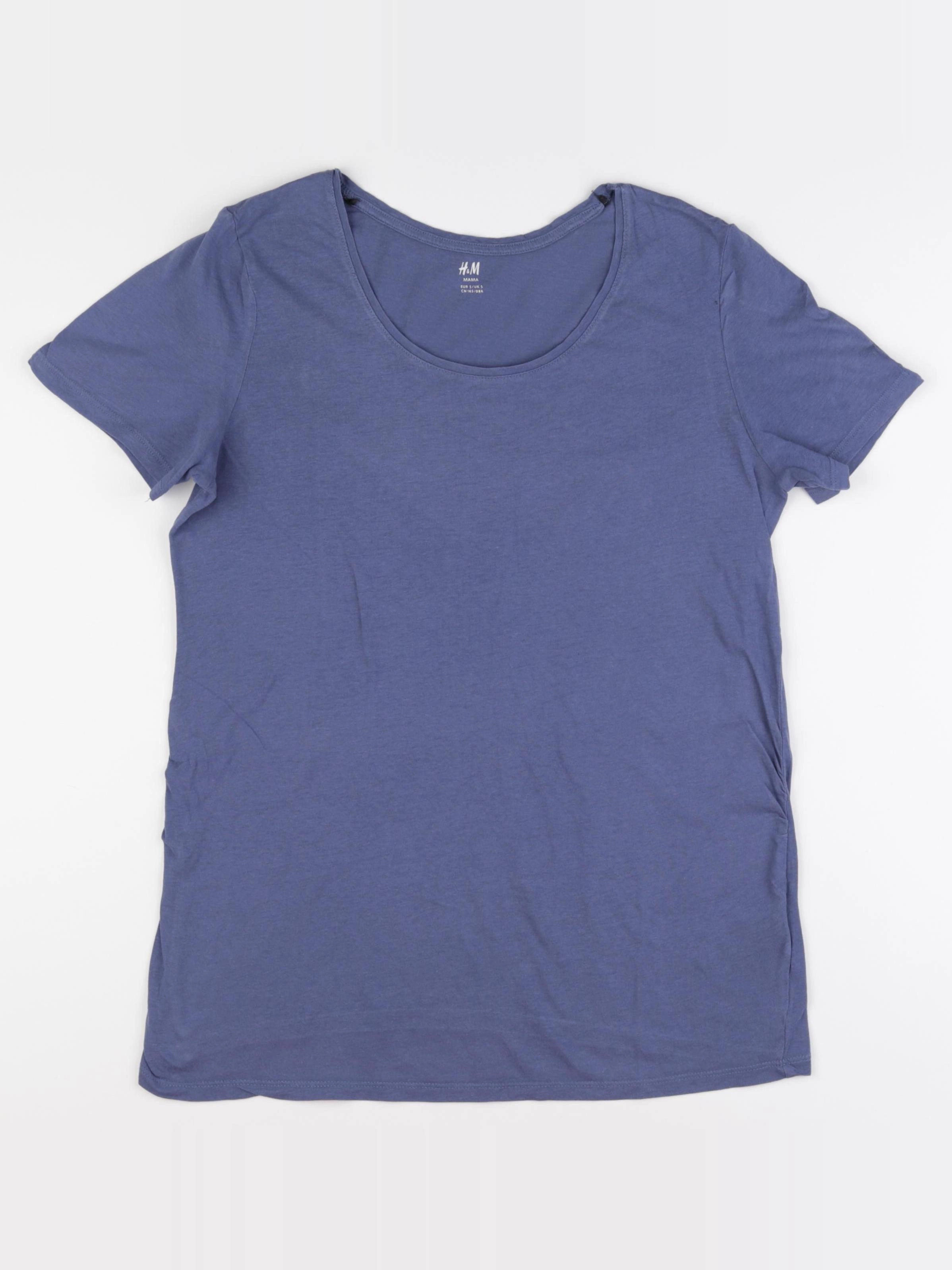 H&M - tee-shirt grossesse bleu - 36