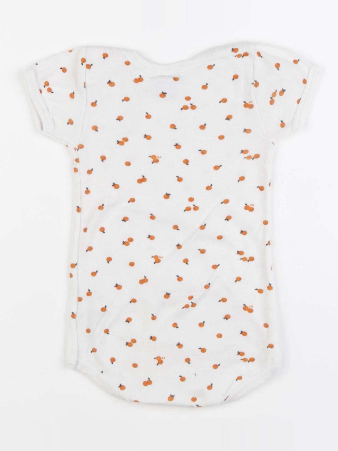 Petit Bateau - body orange - 12 mois