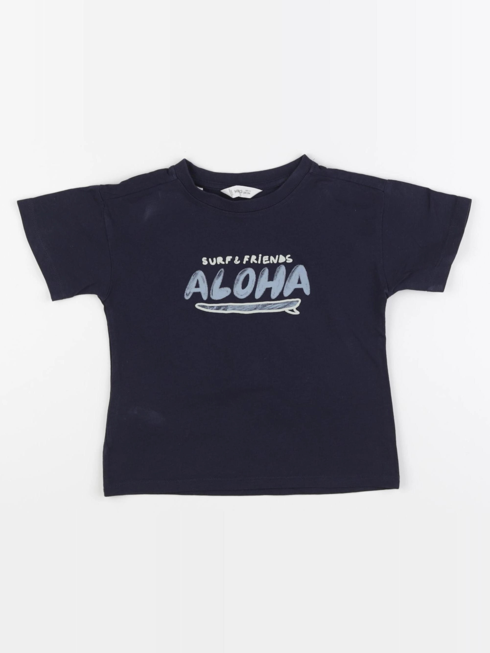 H&M - tee-shirt bleu - 3/4 ans