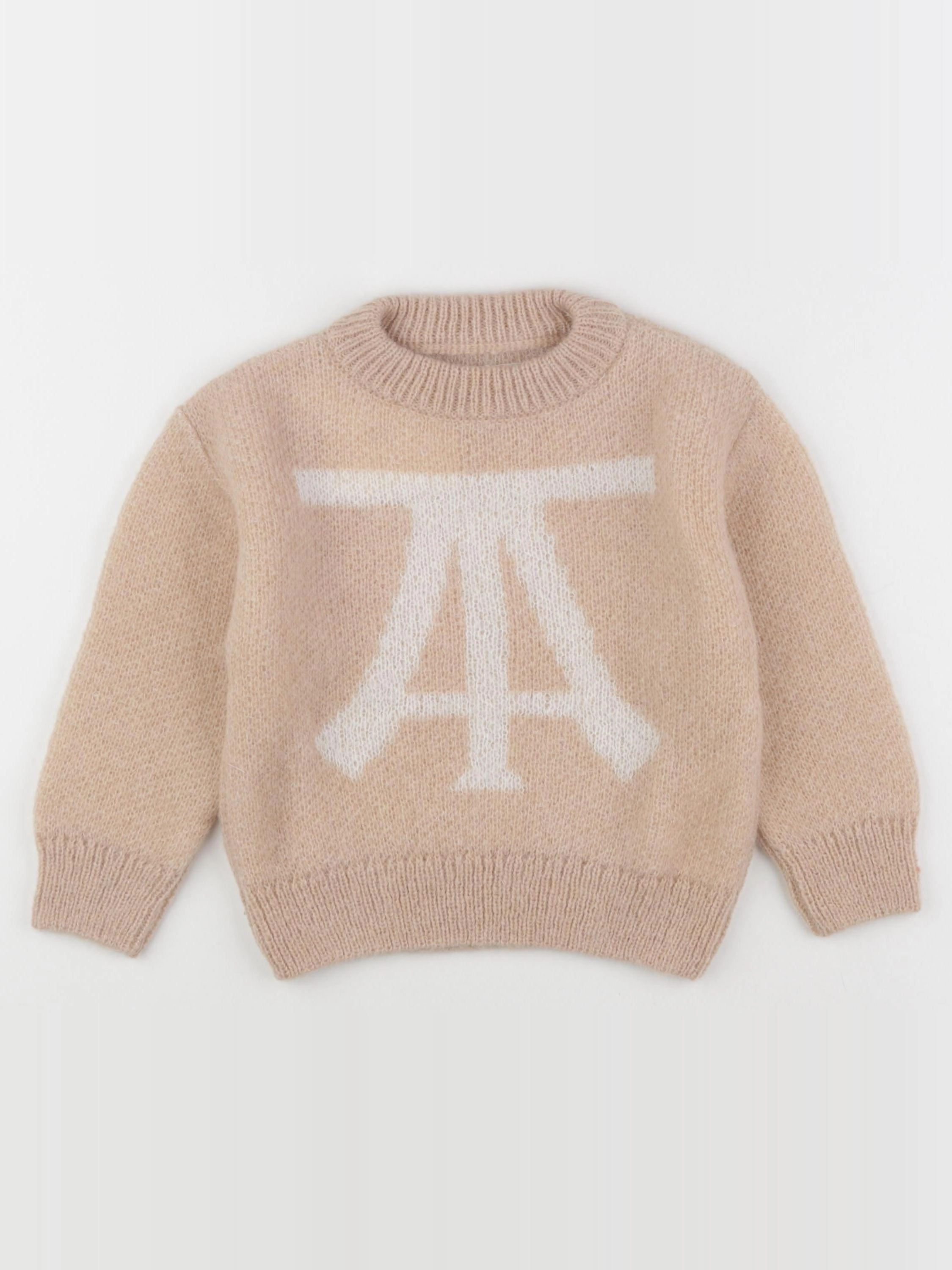The animals observatory - pull beige PLAIN BULL - 2 ans