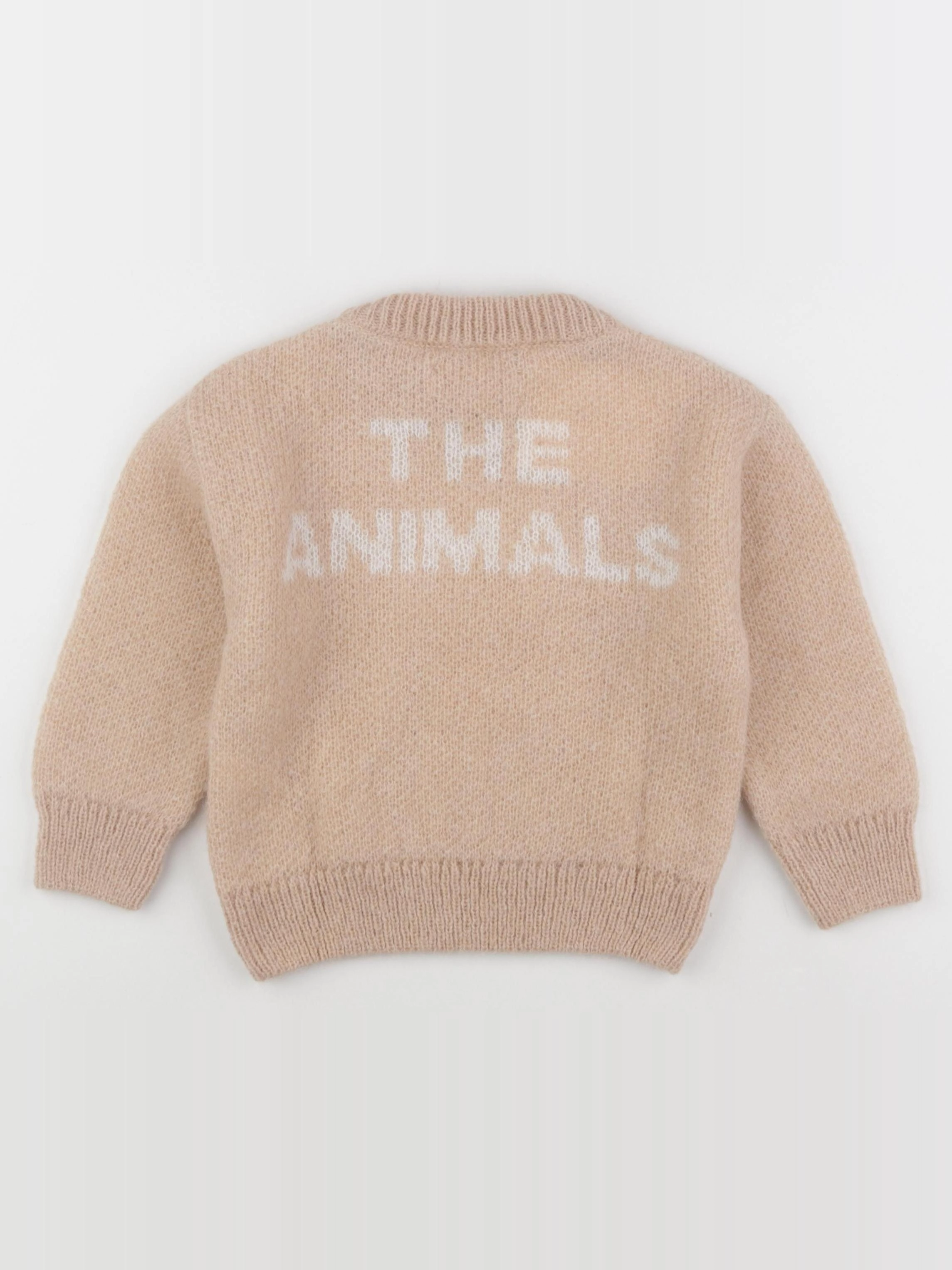 The animals observatory - pull beige PLAIN BULL - 2 ans