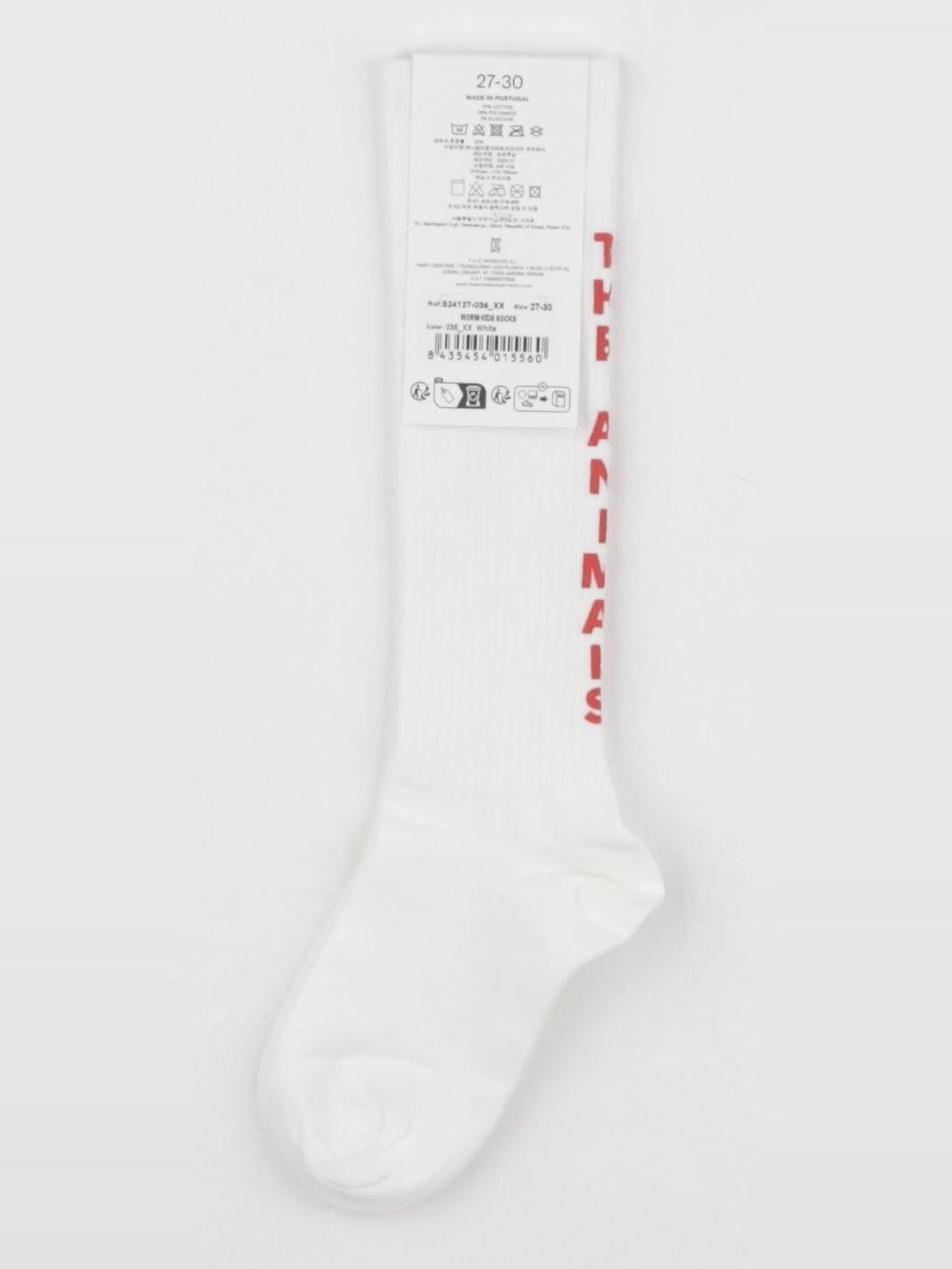 The animals observatory - chaussettes blanc WORM - 4/7 ans