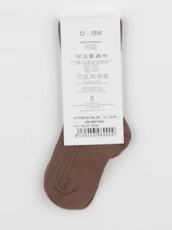 The animals observatory - chaussettes marron SNAIL - 12/18 mois