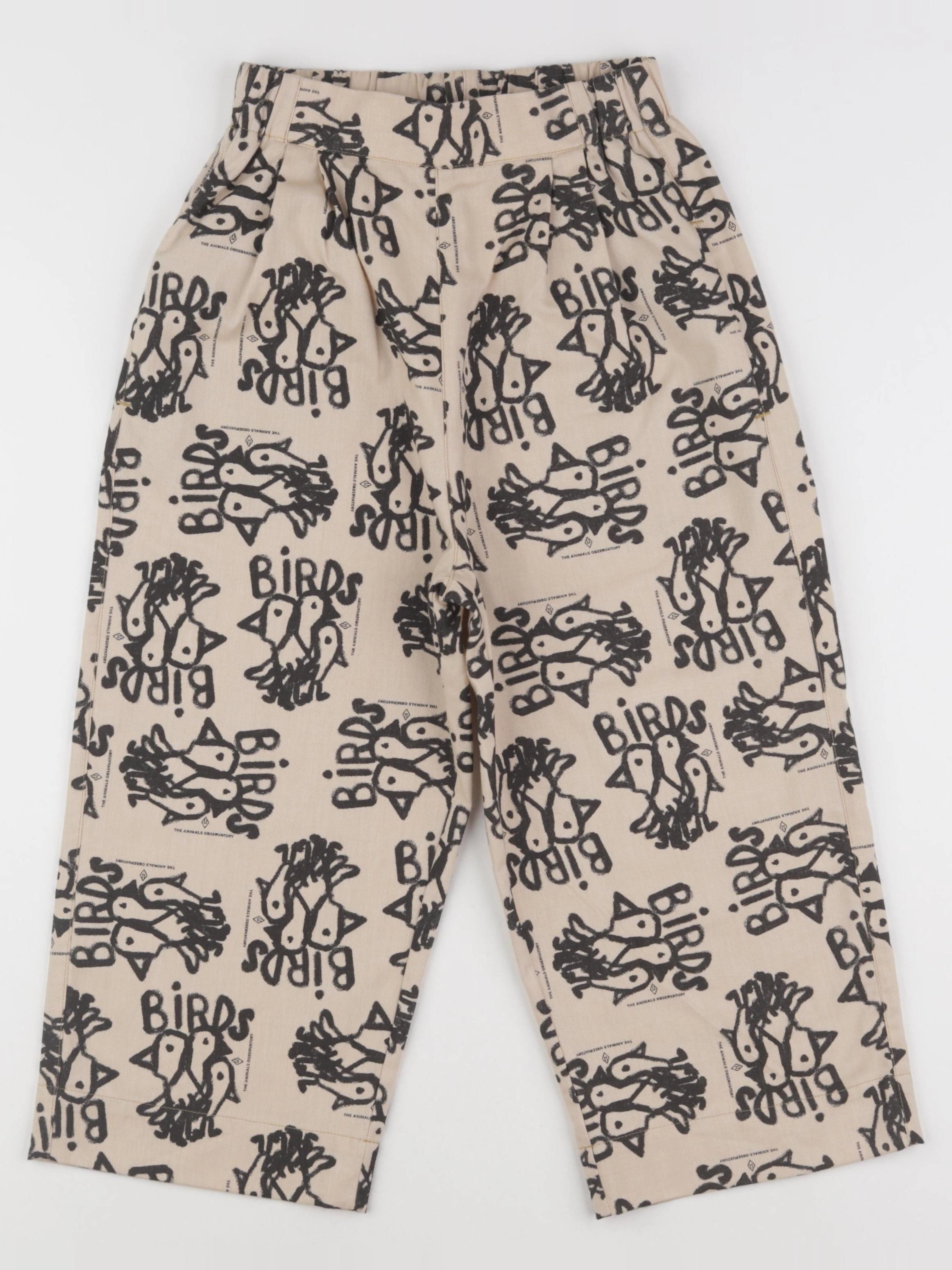 The animals observatory - pantalon beige, noir - 8 ans