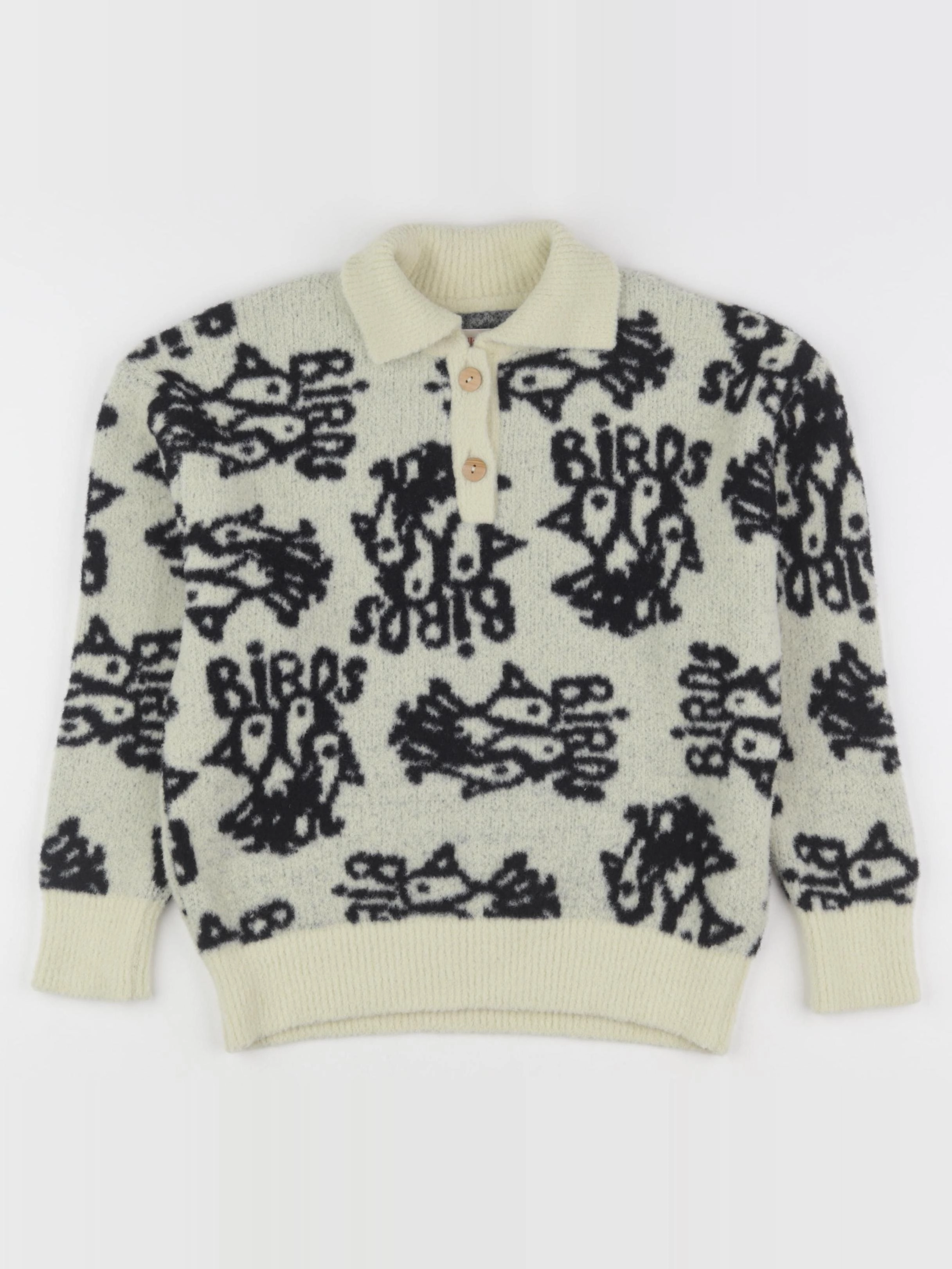 The animals observatory - pull beige, noir - 8 ans