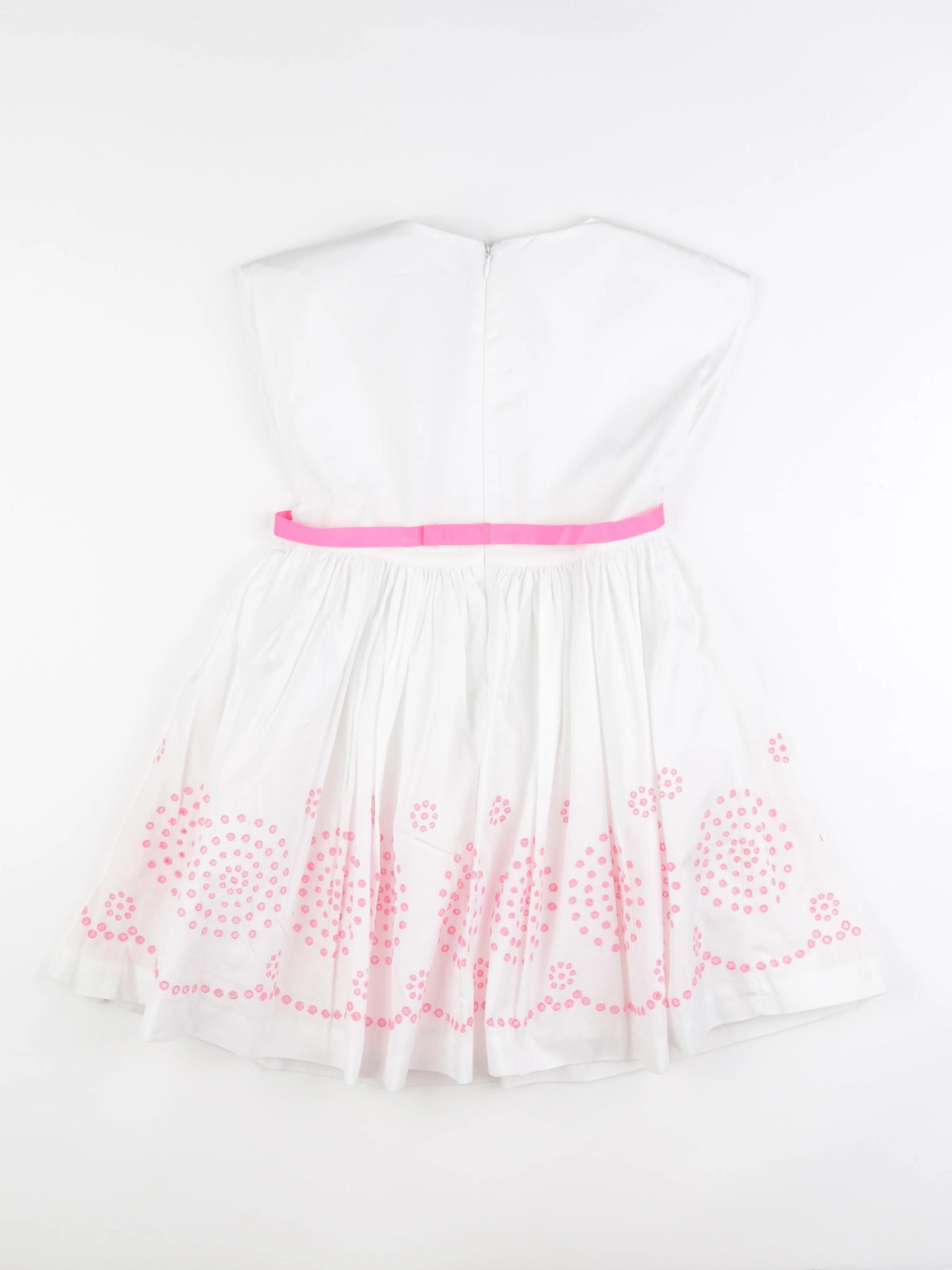 Jacadi - robe blanc, rose - 6 ans