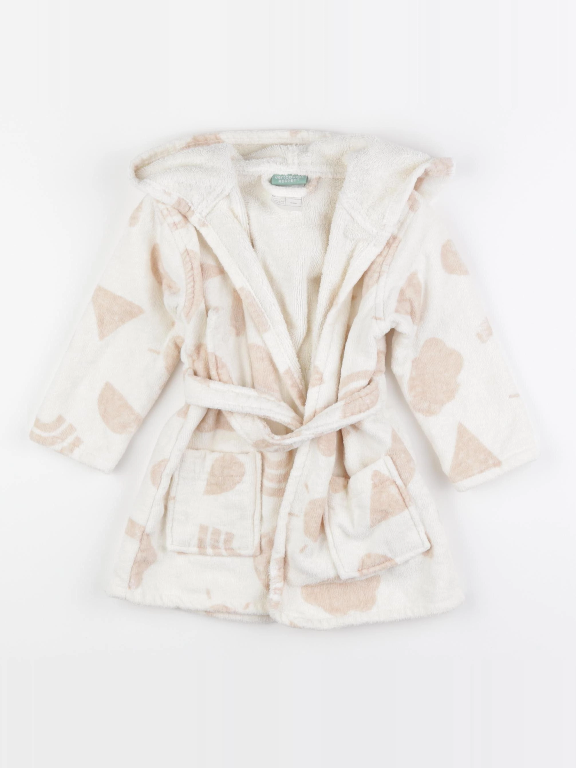 Vertbaudet - robe de chambre beige - 18 mois