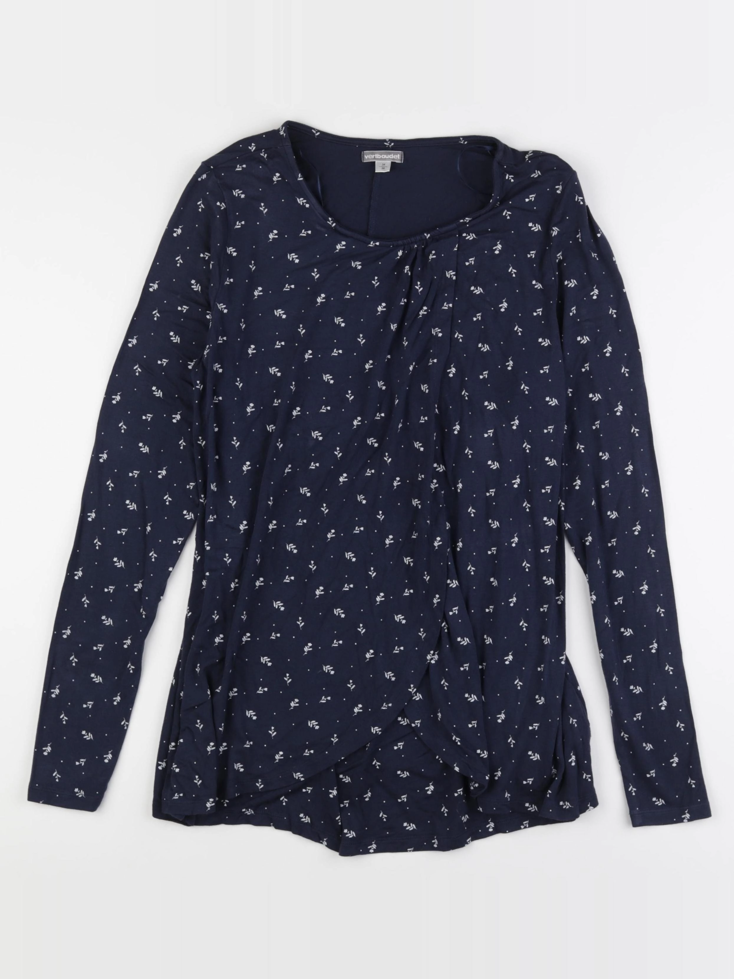 Vertbaudet - tee-shirt grossesse bleu - 34 à 36