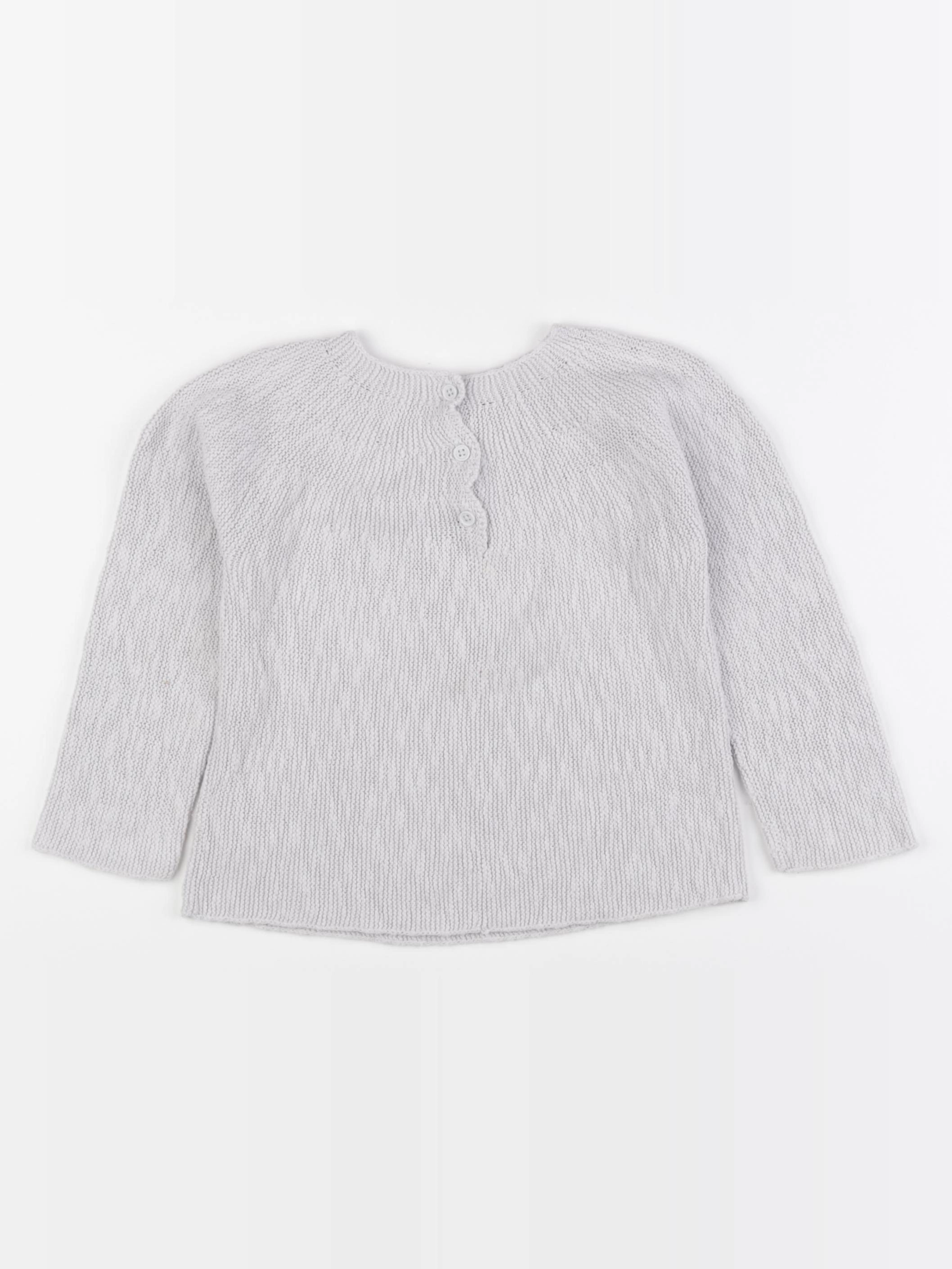 Little Cigogne - pull gris - 3 ans