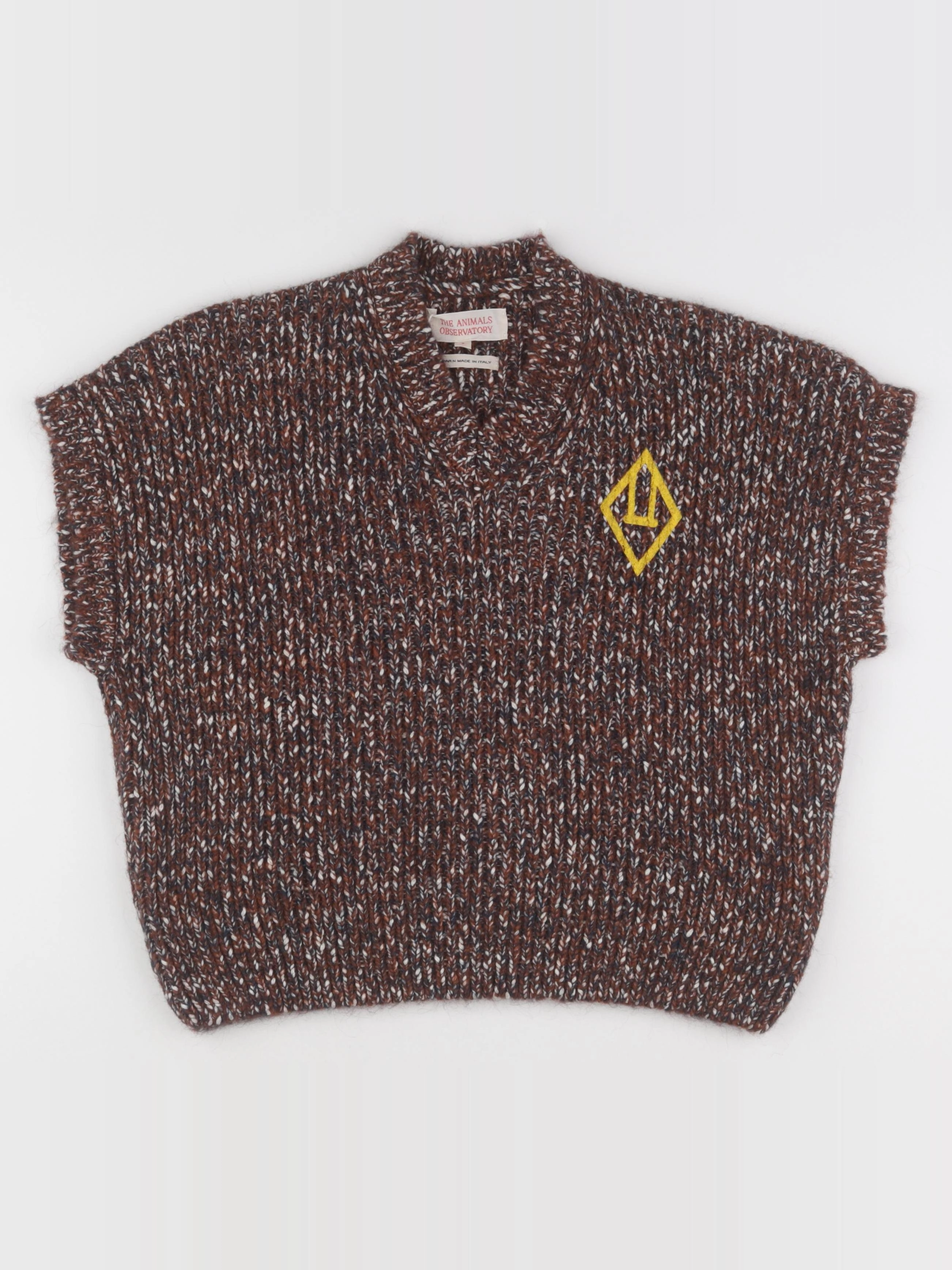 The animals observatory - pull imprimé au dos marron - 8 ans