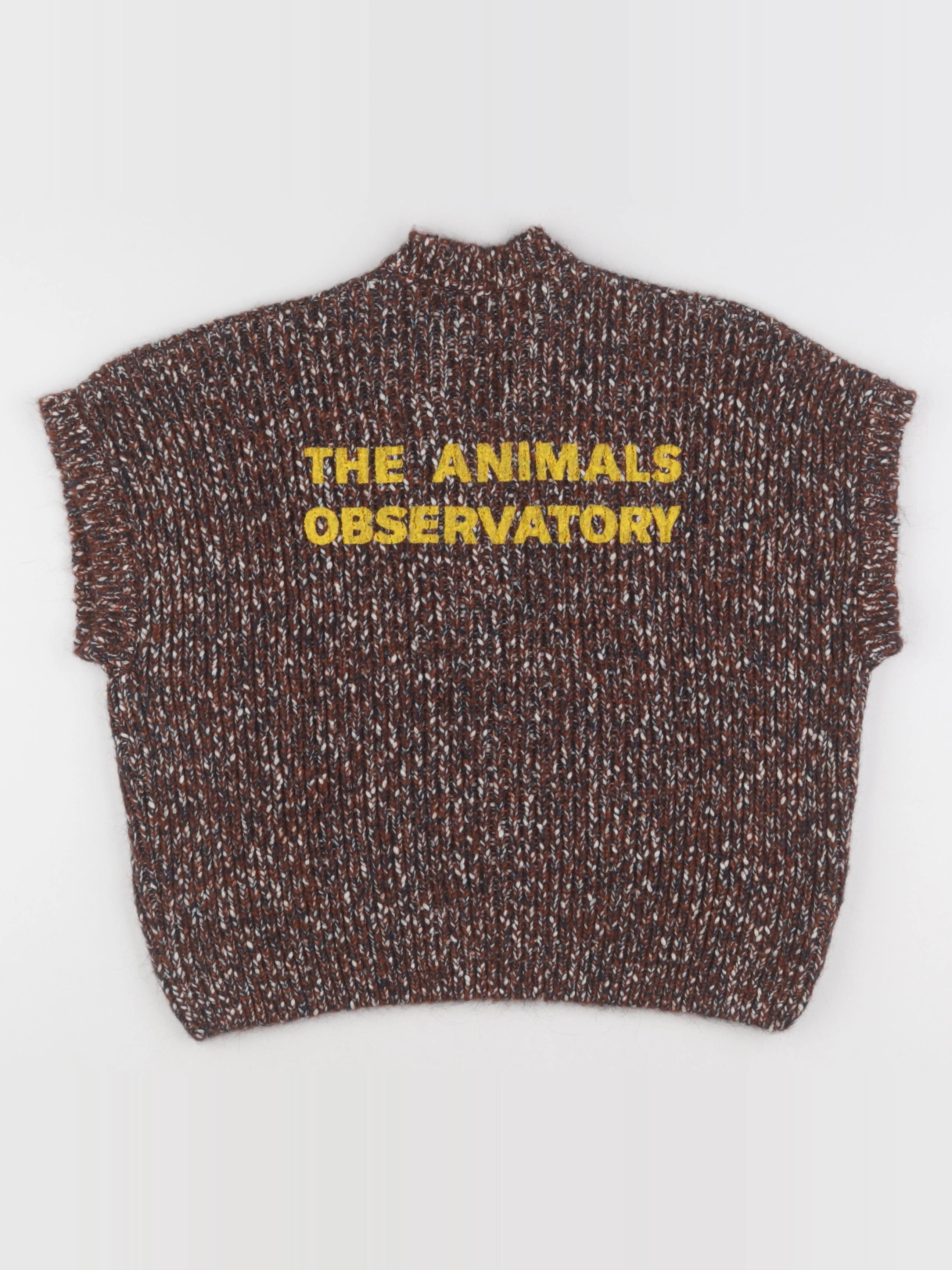 The animals observatory - pull imprimé au dos marron - 8 ans