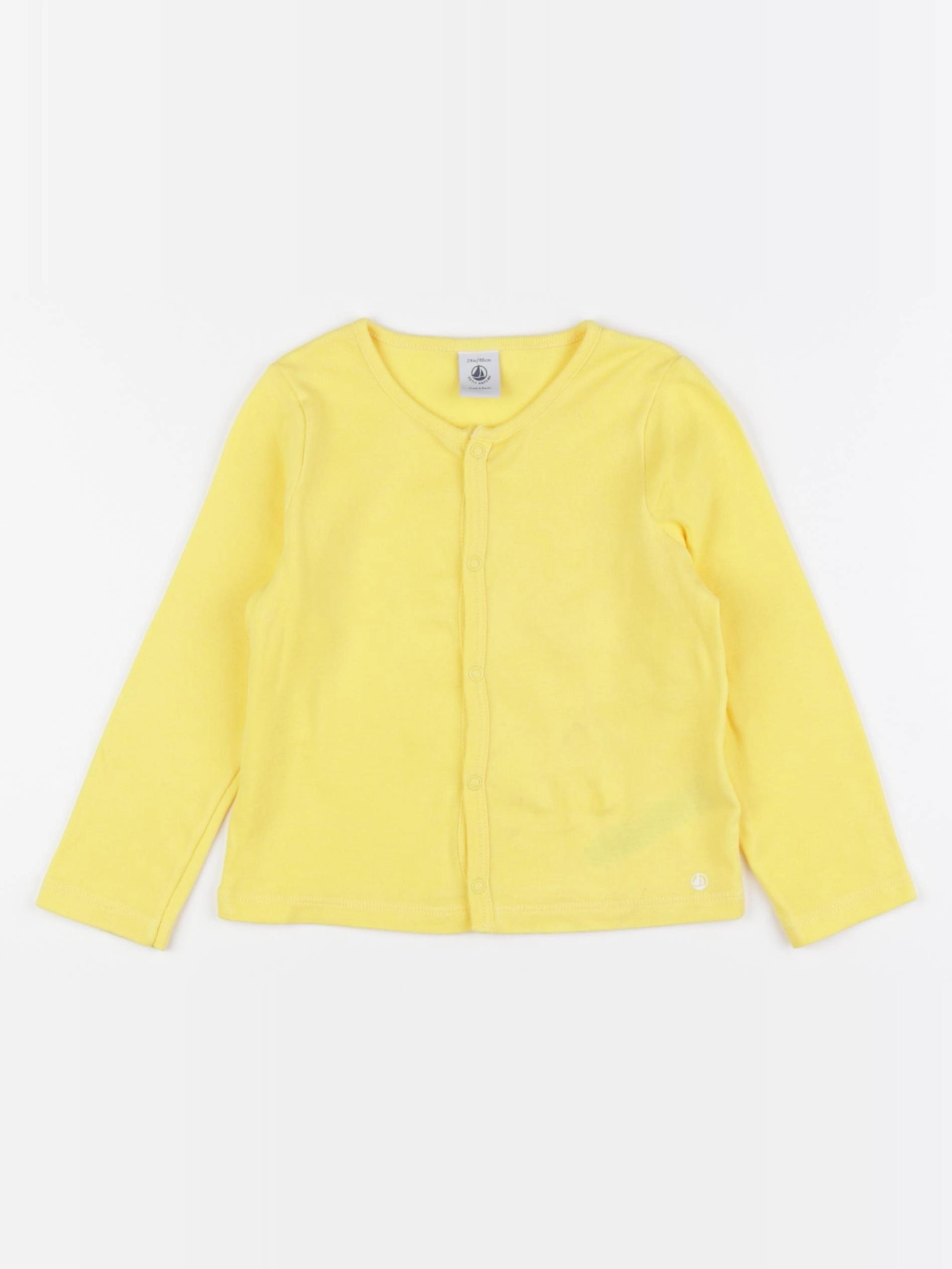 Petit Bateau - tee-shirt jaune - 24 mois