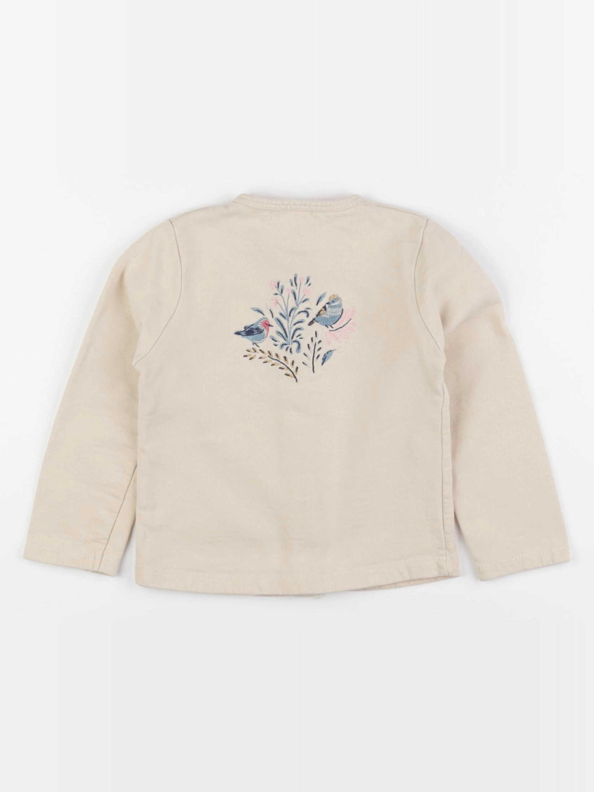 Bouchara - sweat imprimé au dos beige - 12 mois