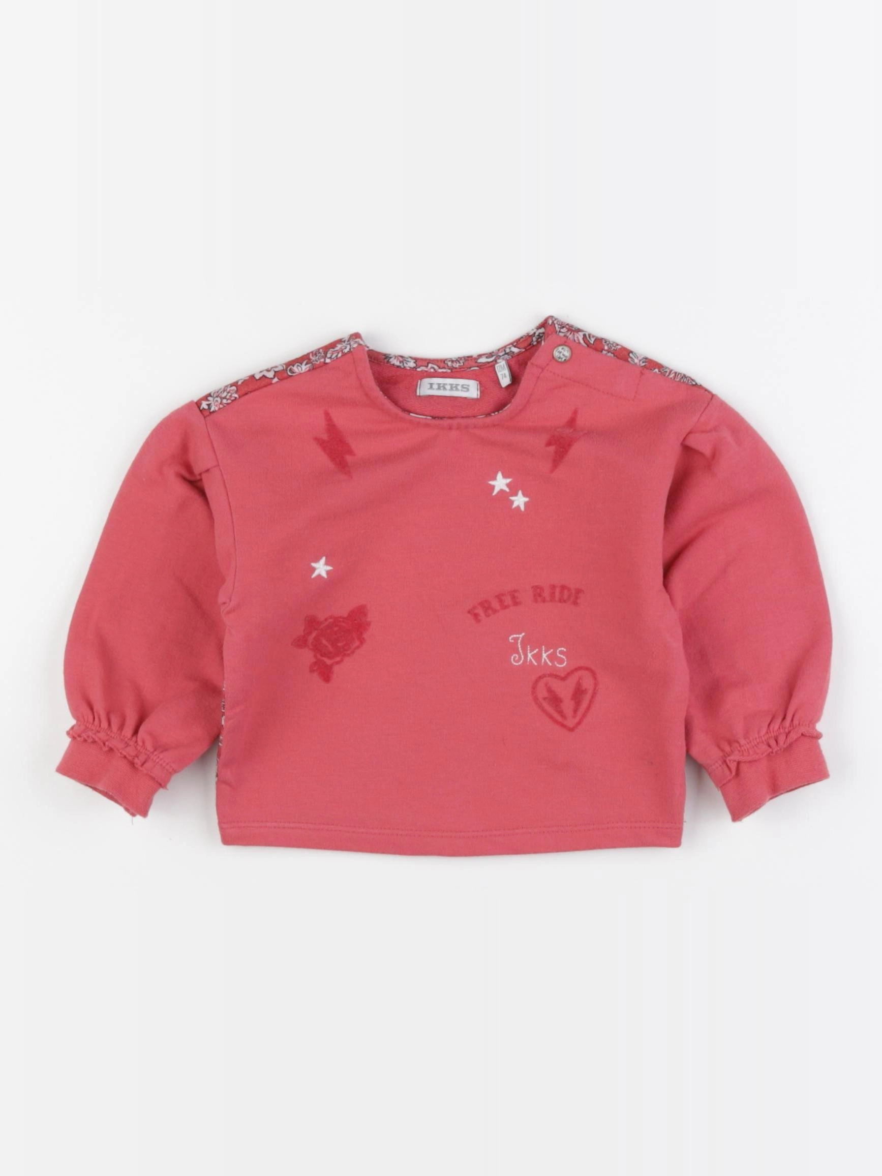 IKKS - sweat rouge - 12 mois
